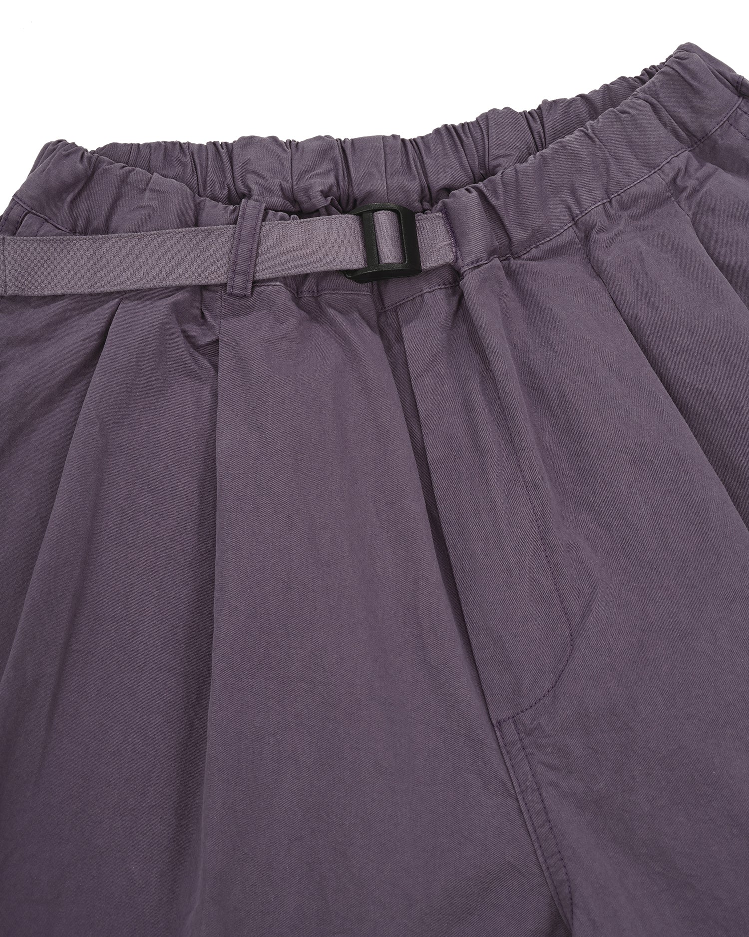 Two Tuck Wide Half Pants - Purple