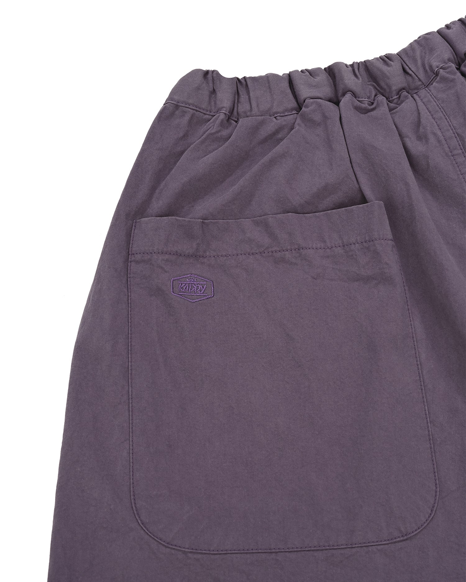 Two Tuck Wide Half Pants - Purple