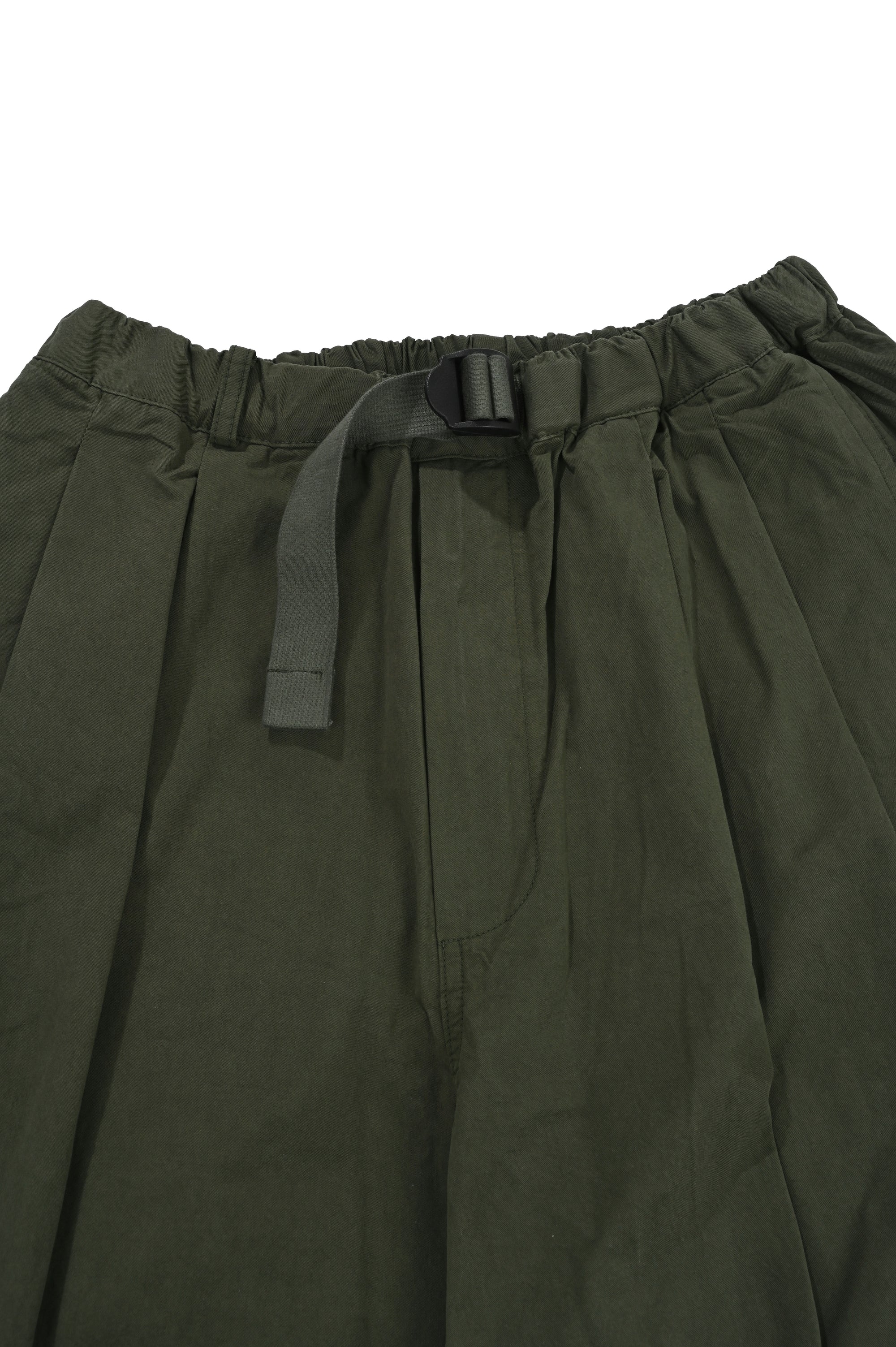 Two Tuck Wide Pants - Khaki Green