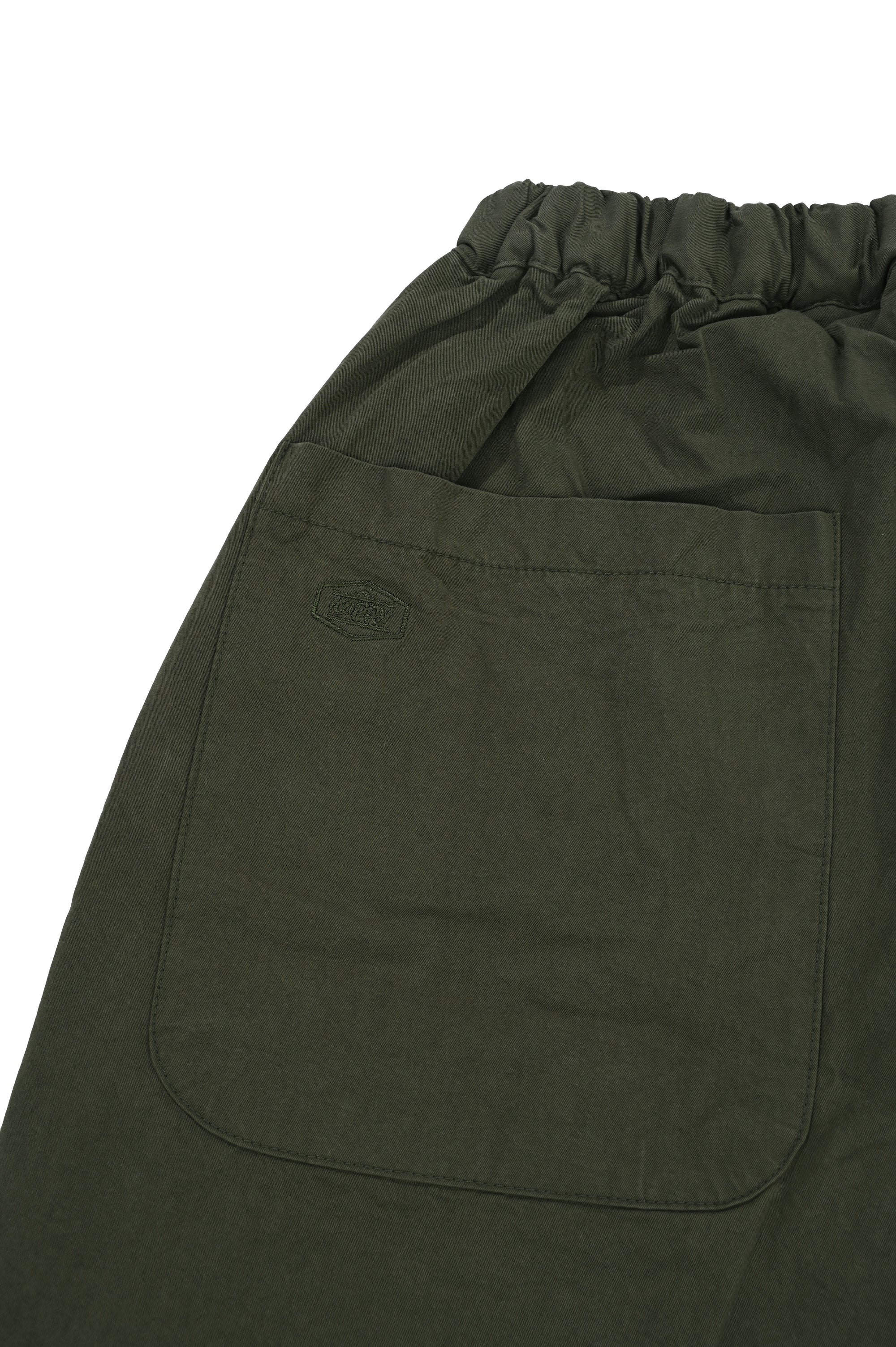 Two Tuck Wide Pants - Khaki Green