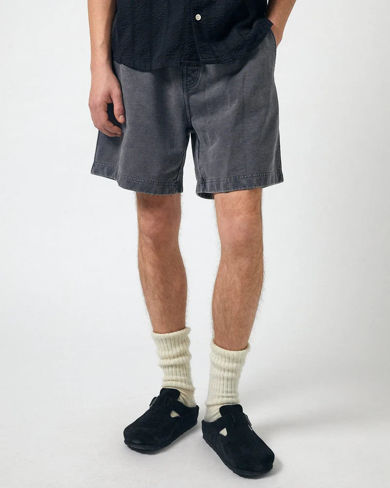 Garment Dyed Shorts - Black