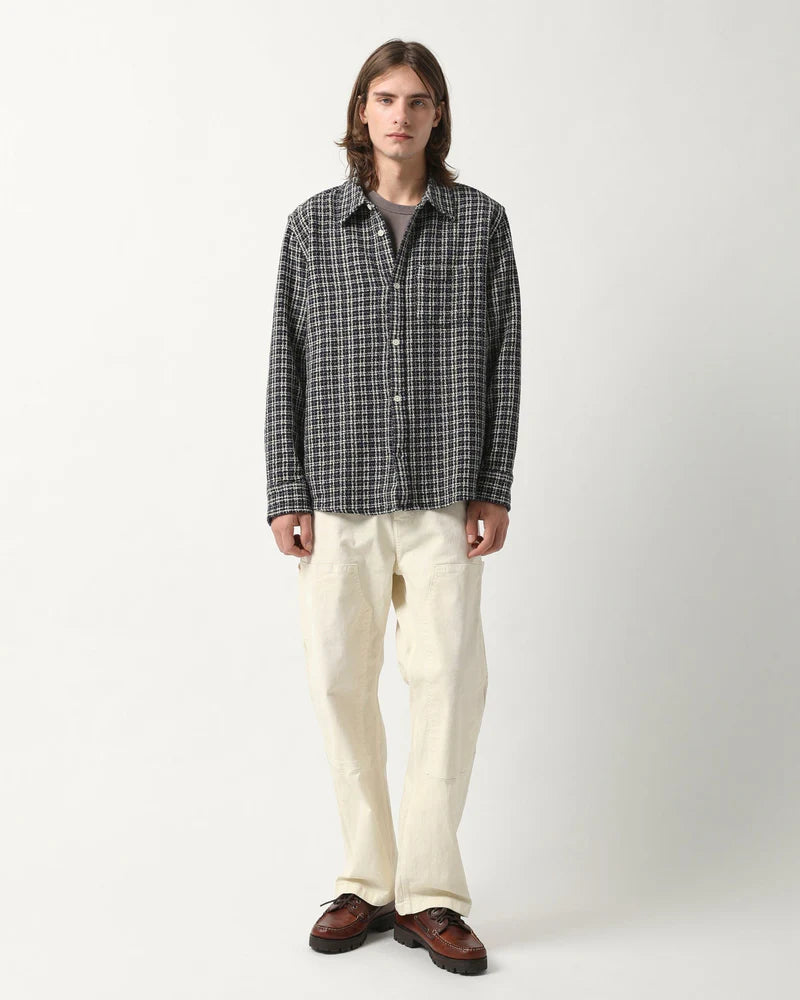 Reverse Tweed Snow Check - Blue
