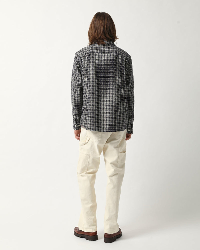 Reverse Tweed Snow Check - Blue