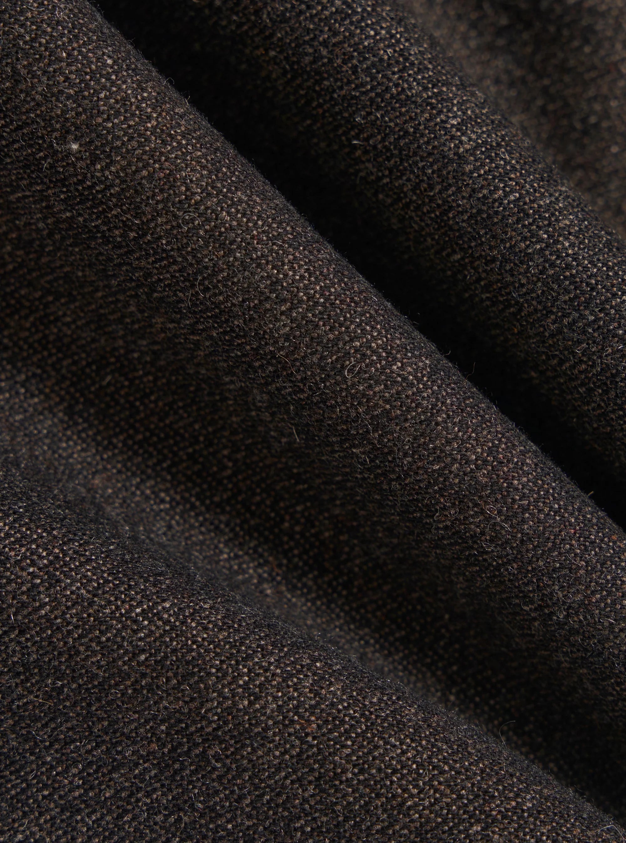 Upcycled Italian Tweed Pleated Track Pant - Brown