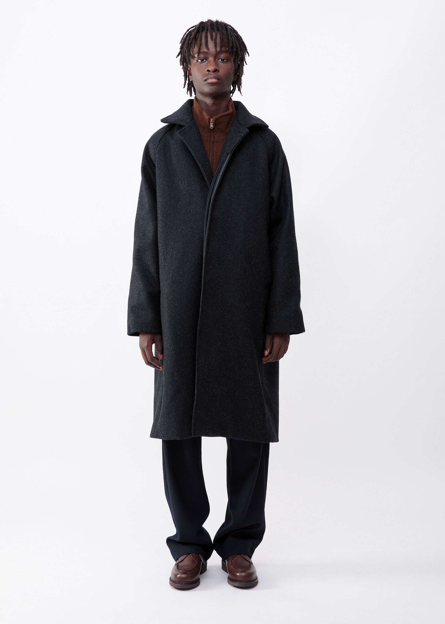 Utile - Melton Wool Coat - Charcoal