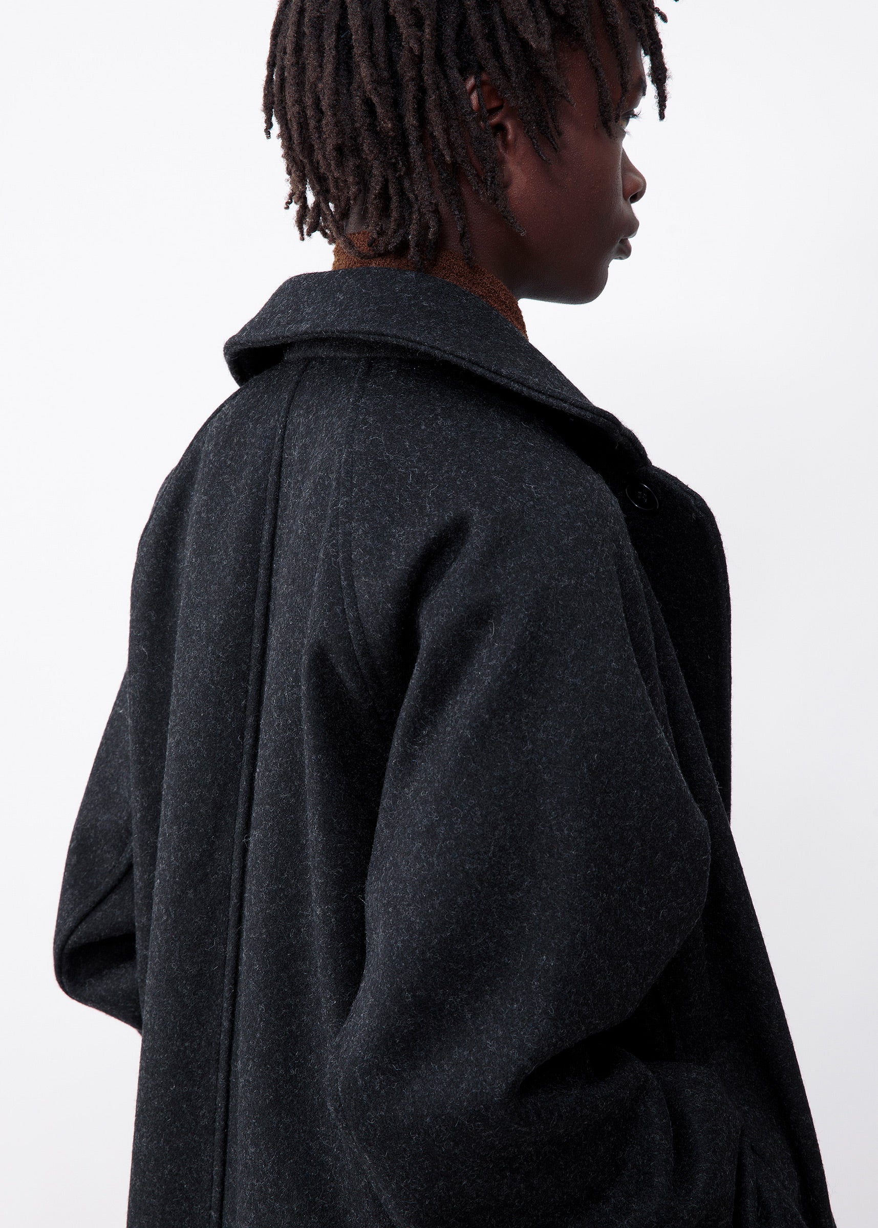 Utile - Melton Wool Coat - Charcoal
