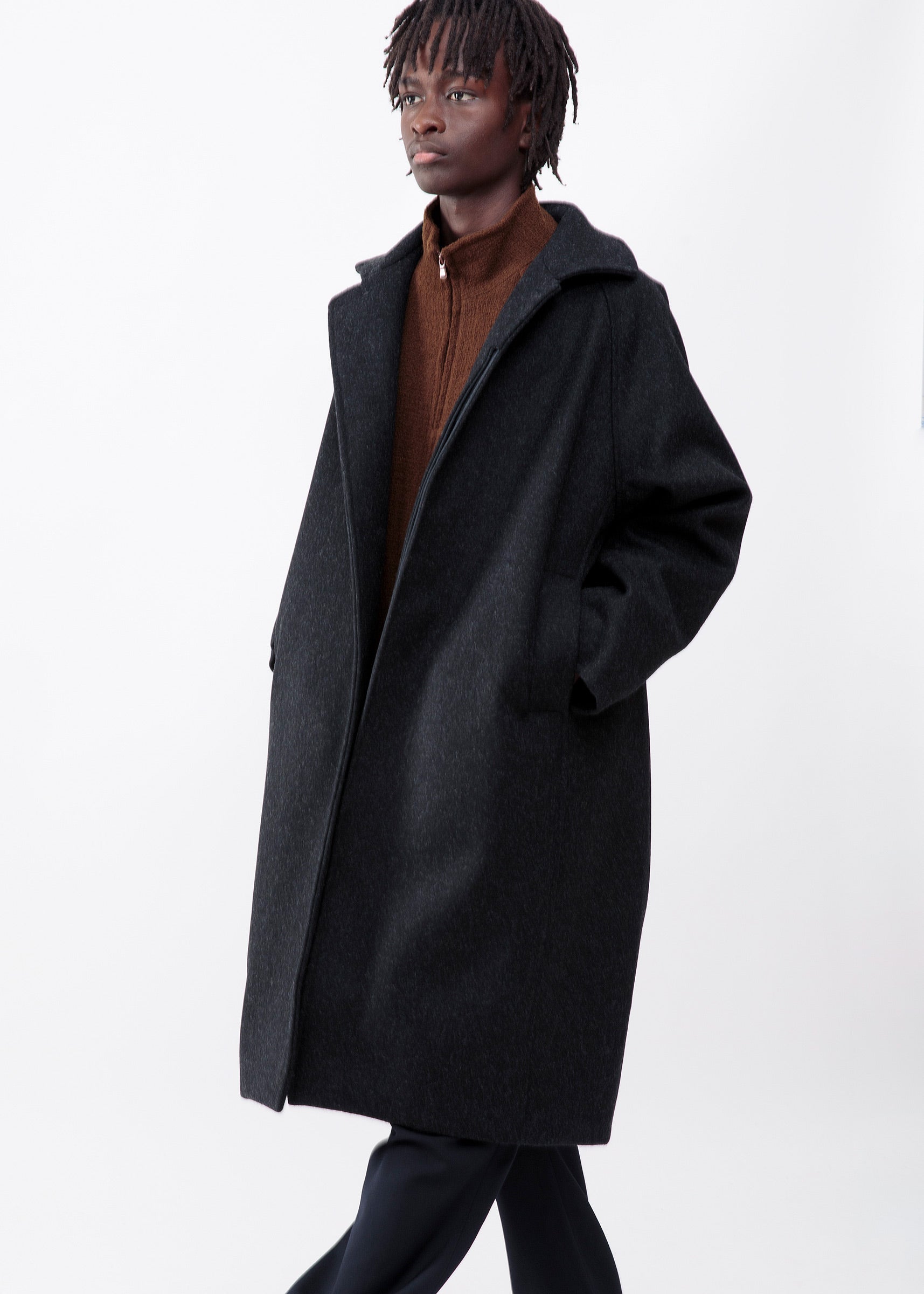 Utile - Melton Wool Coat - Charcoal