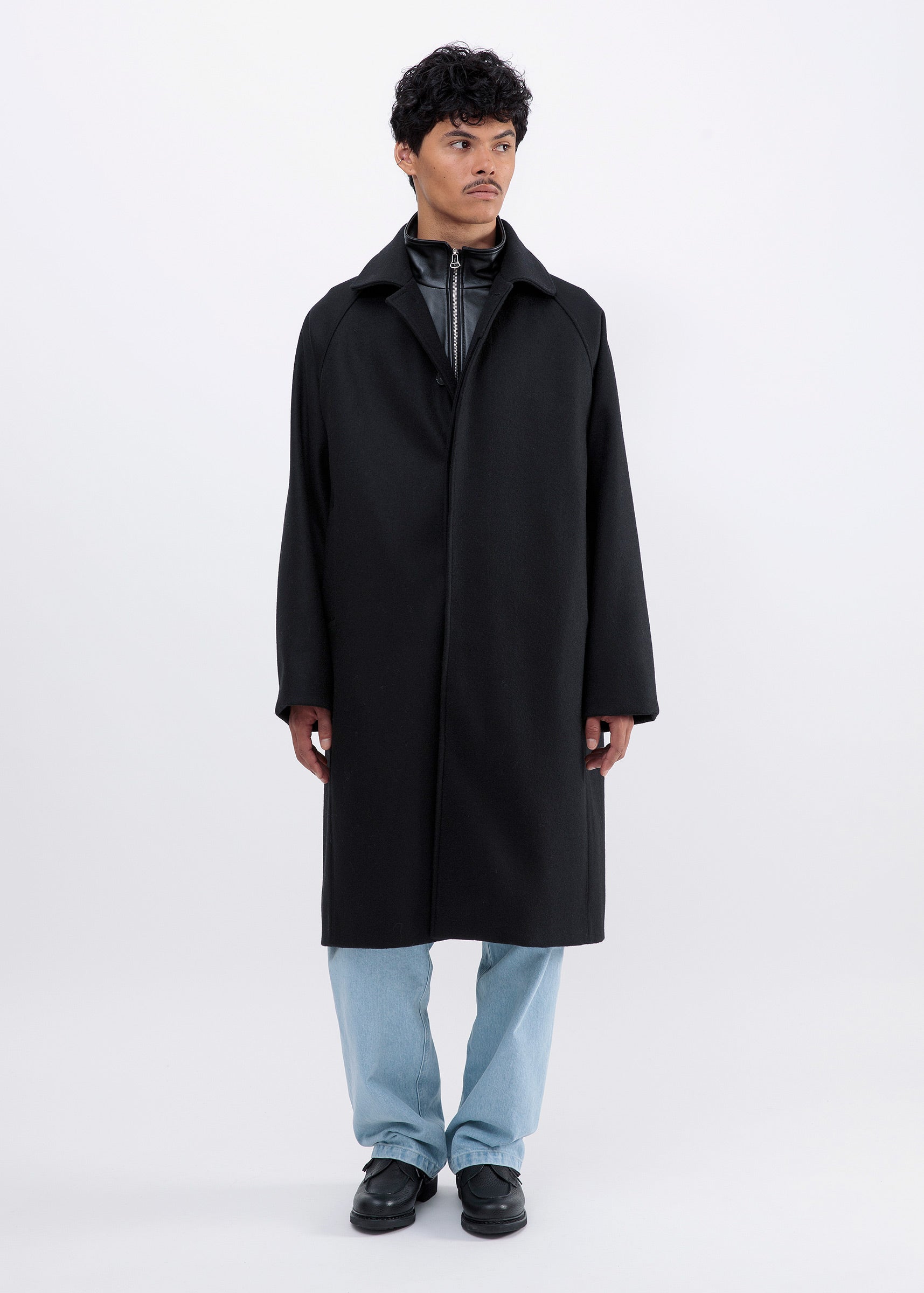 Utile - Melton Wool Coat - Black