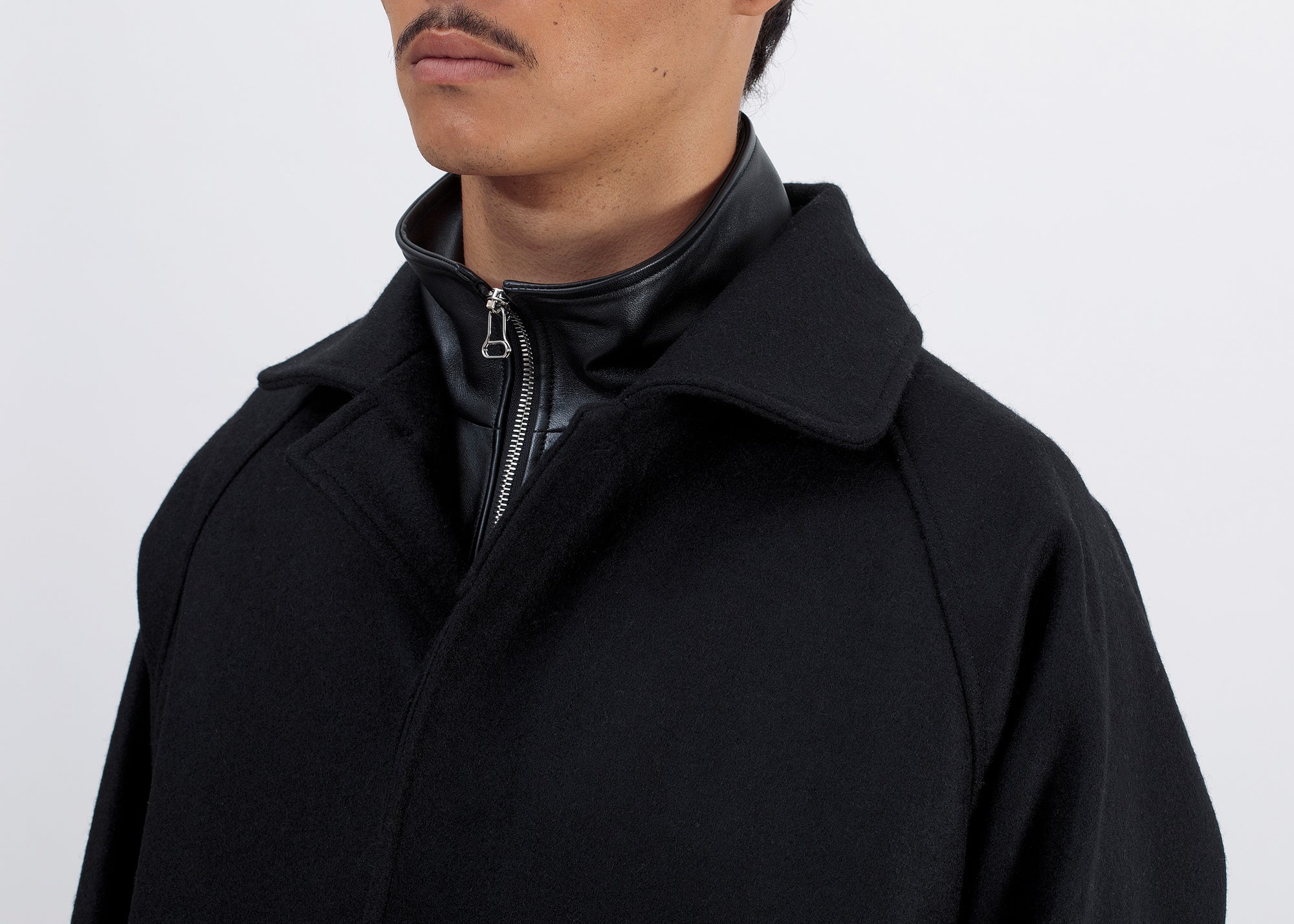 Utile - Melton Wool Coat - Black