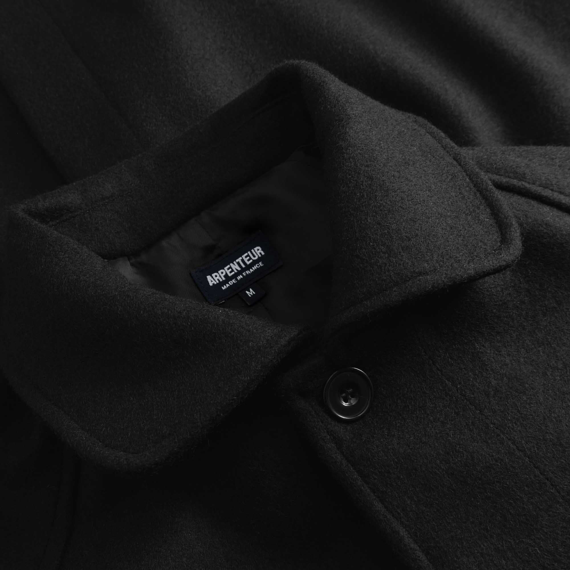 Utile - Melton Wool Coat - Black