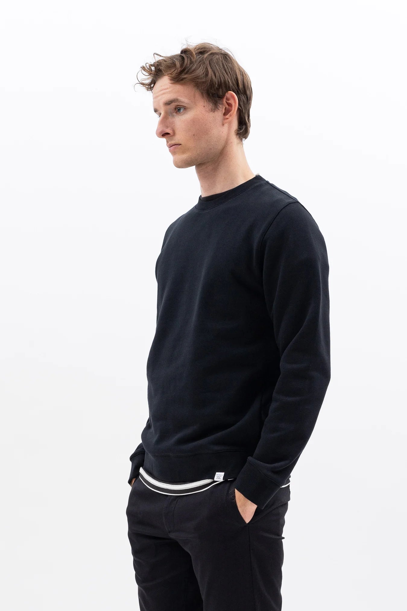 Vagn Slim Organic Sweatshirt - Black