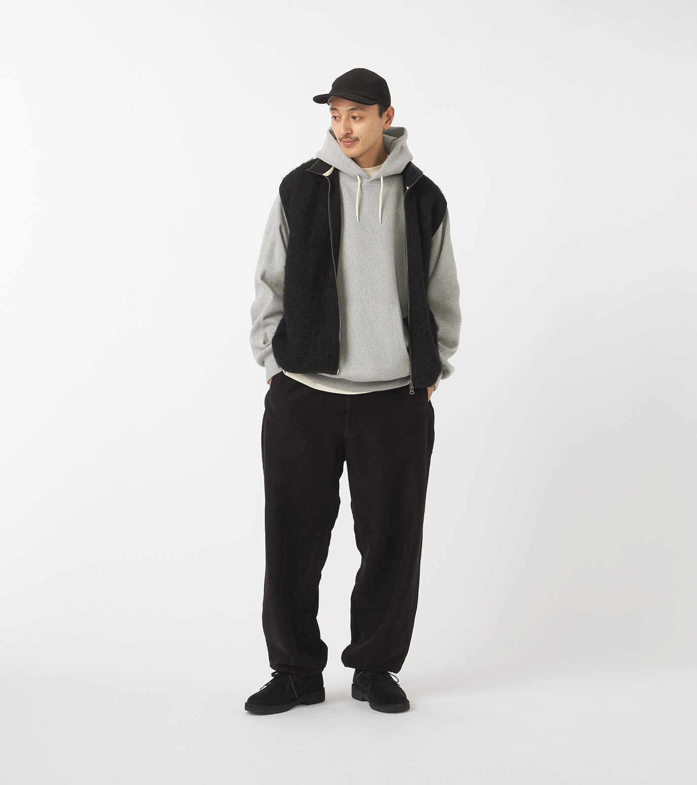 Velveteen Deck Pants - Black