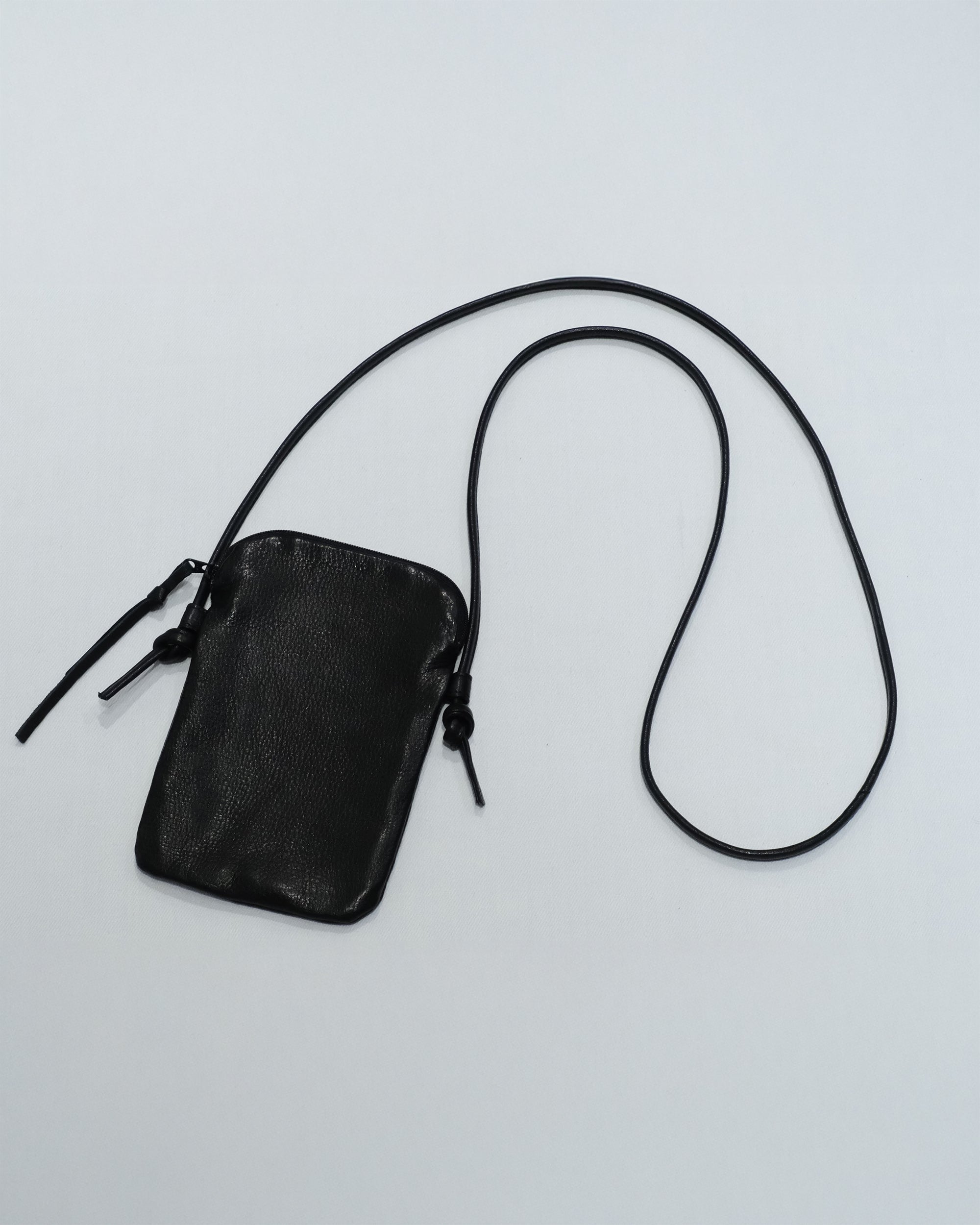Leather Mini Pouch - Black