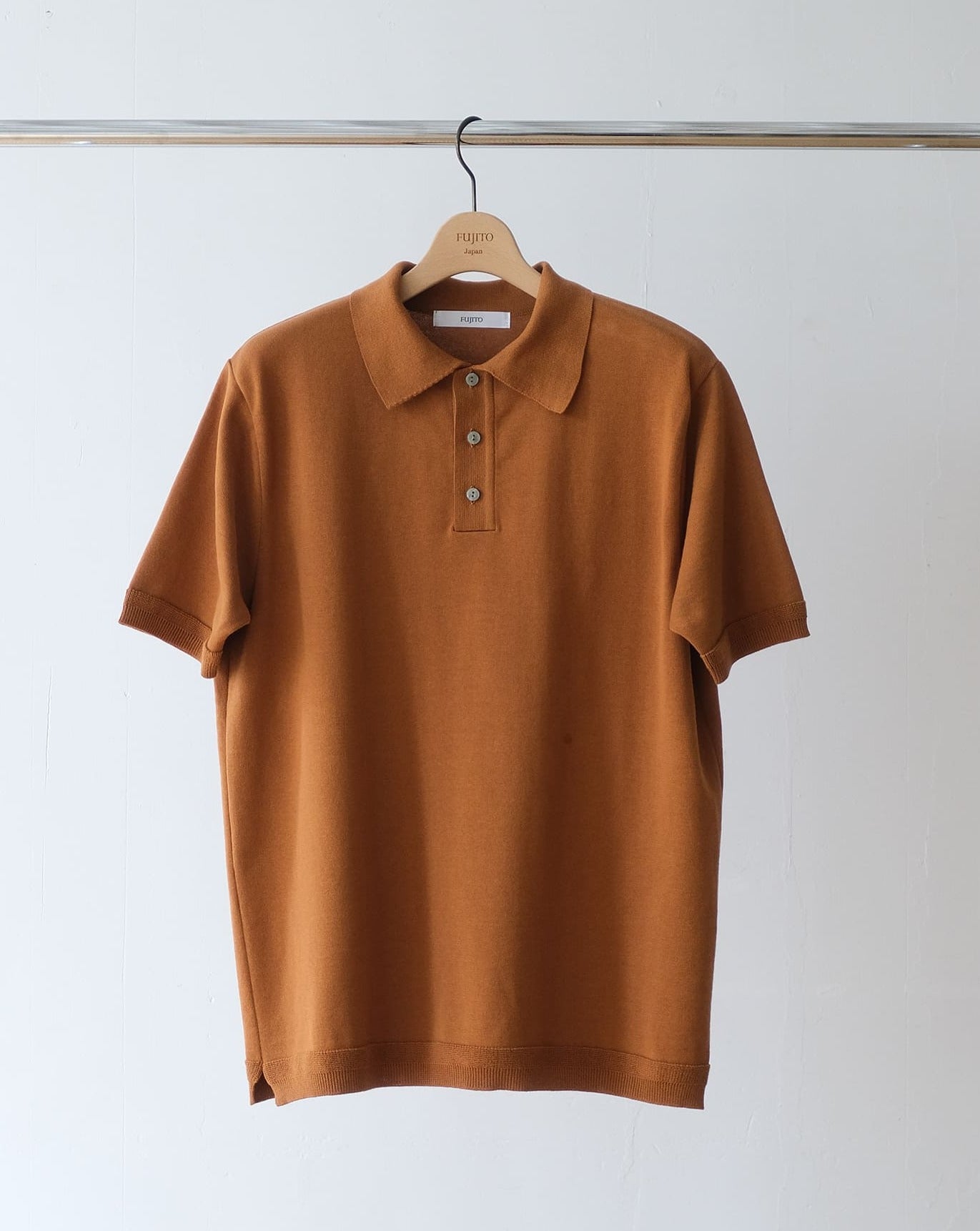 Knit Polo “Easy" - Gold Brown