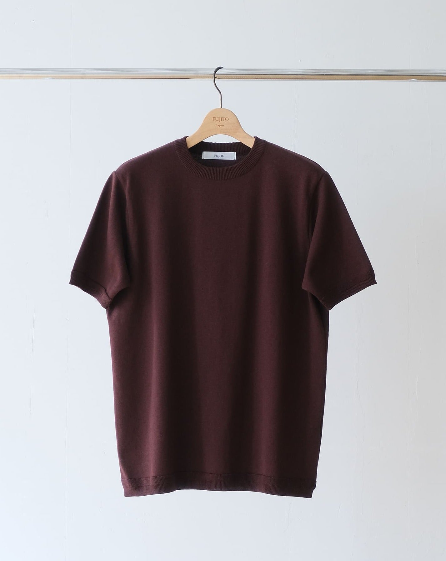 C/N Knit T-Shirt - Dark Wine