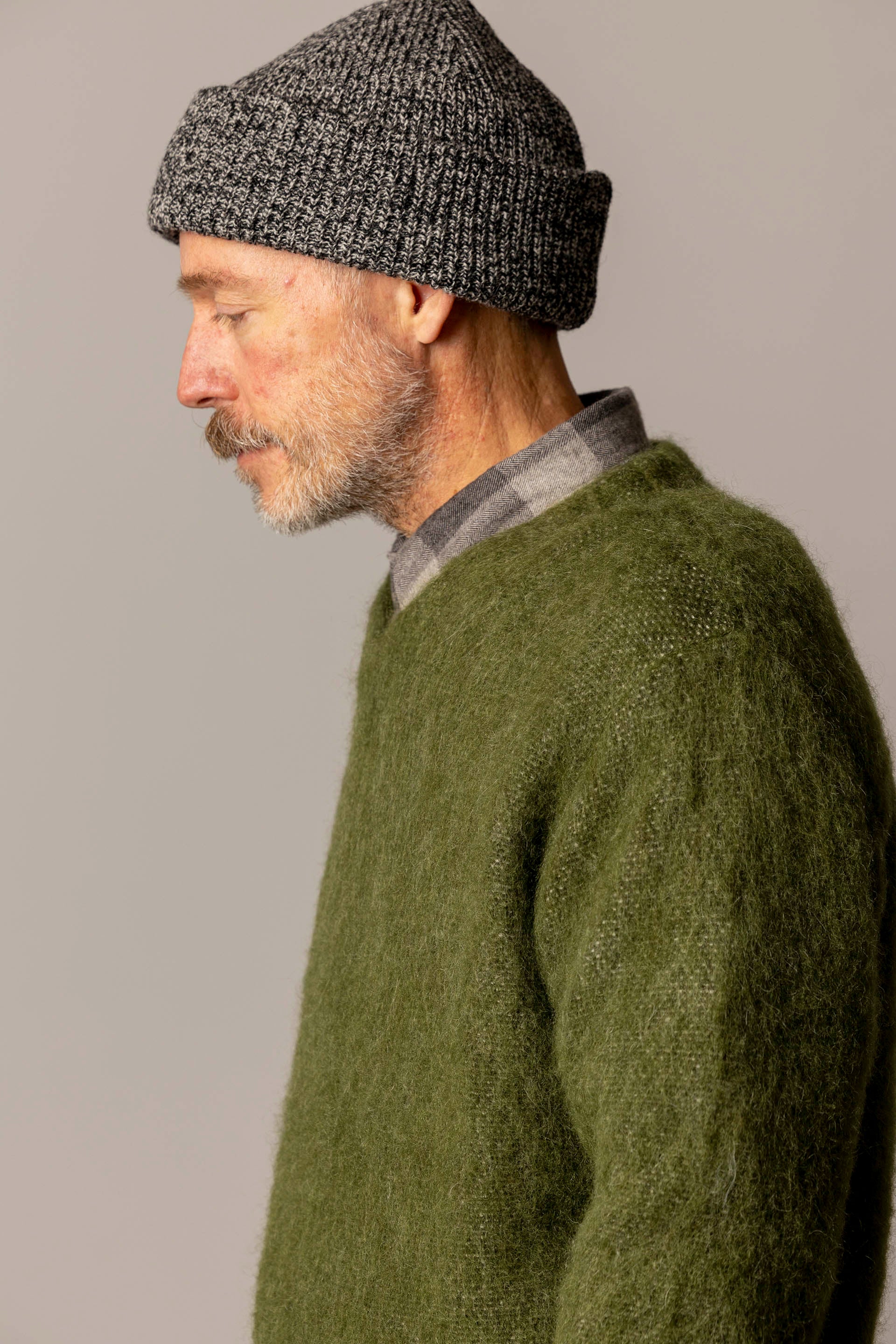 Knit Cap - Mix Black
