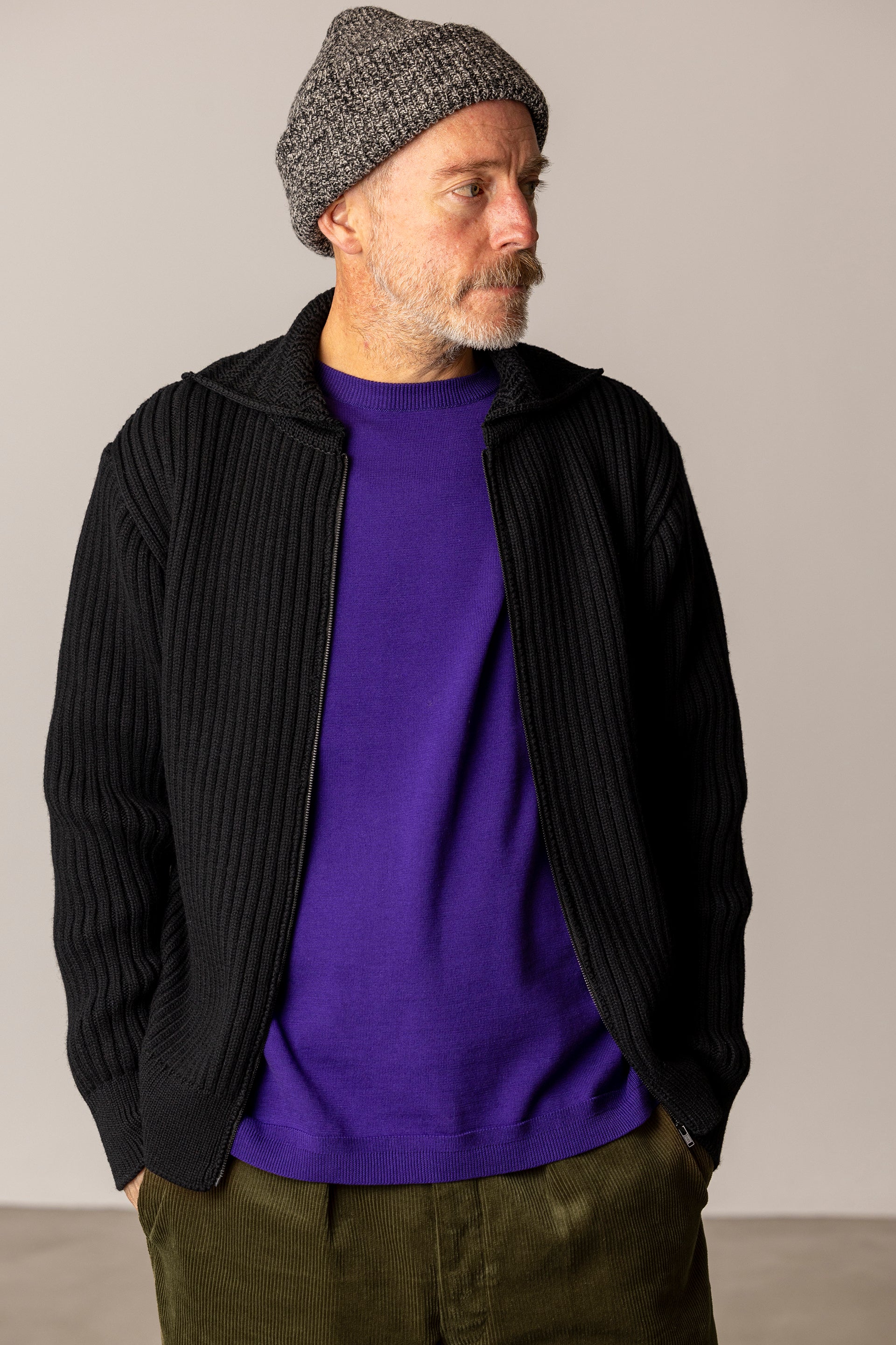 L/S Knit T-Shirt - Purple