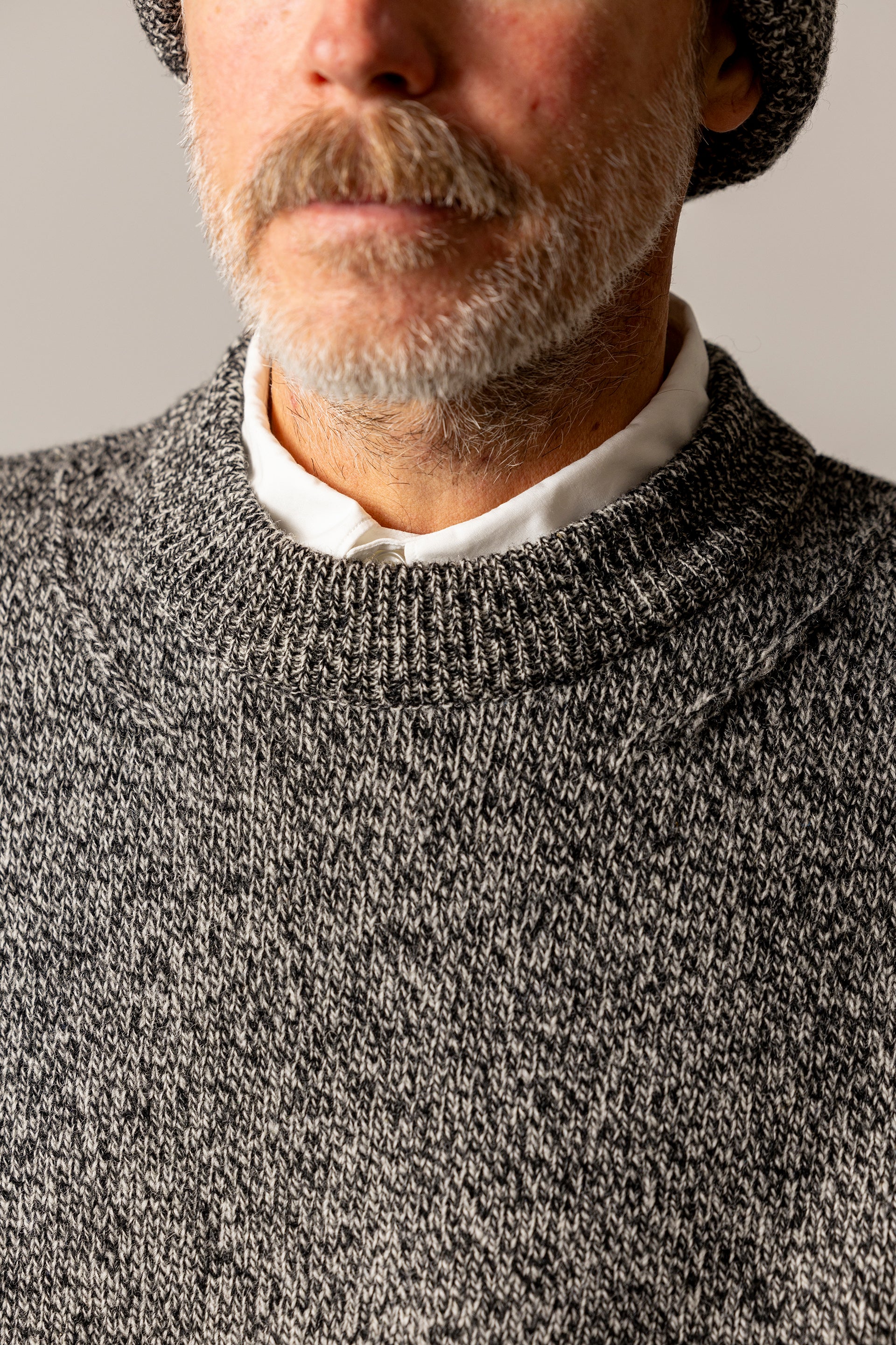 C/N Knit Sweater - Mix Black