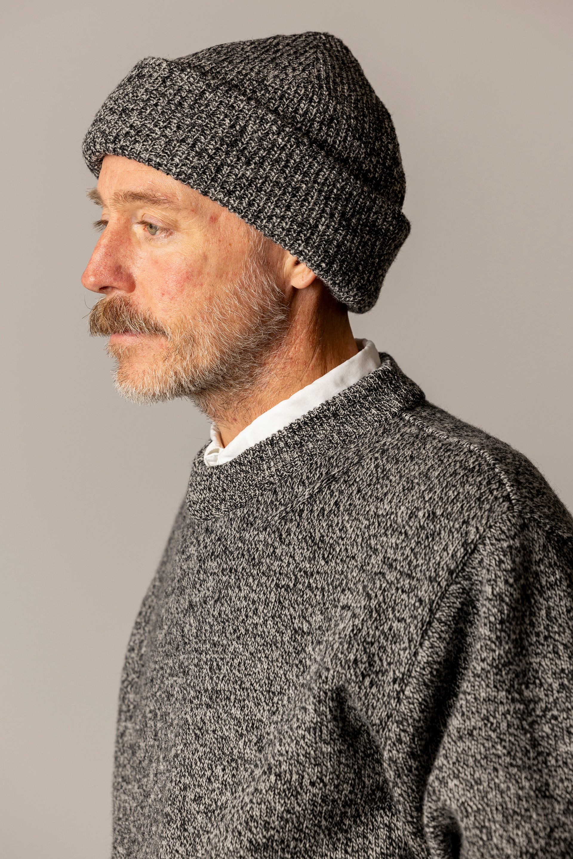 C/N Knit Sweater - Mix Black