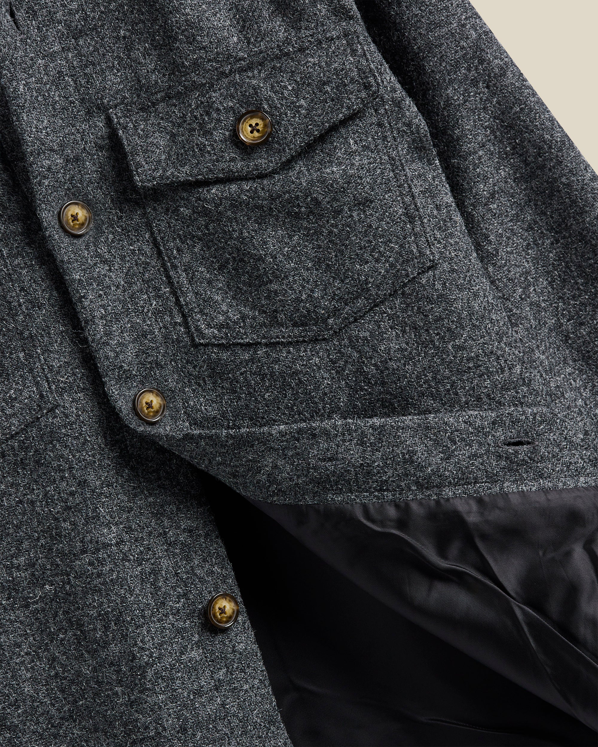 Wool Field Jacket - Grey