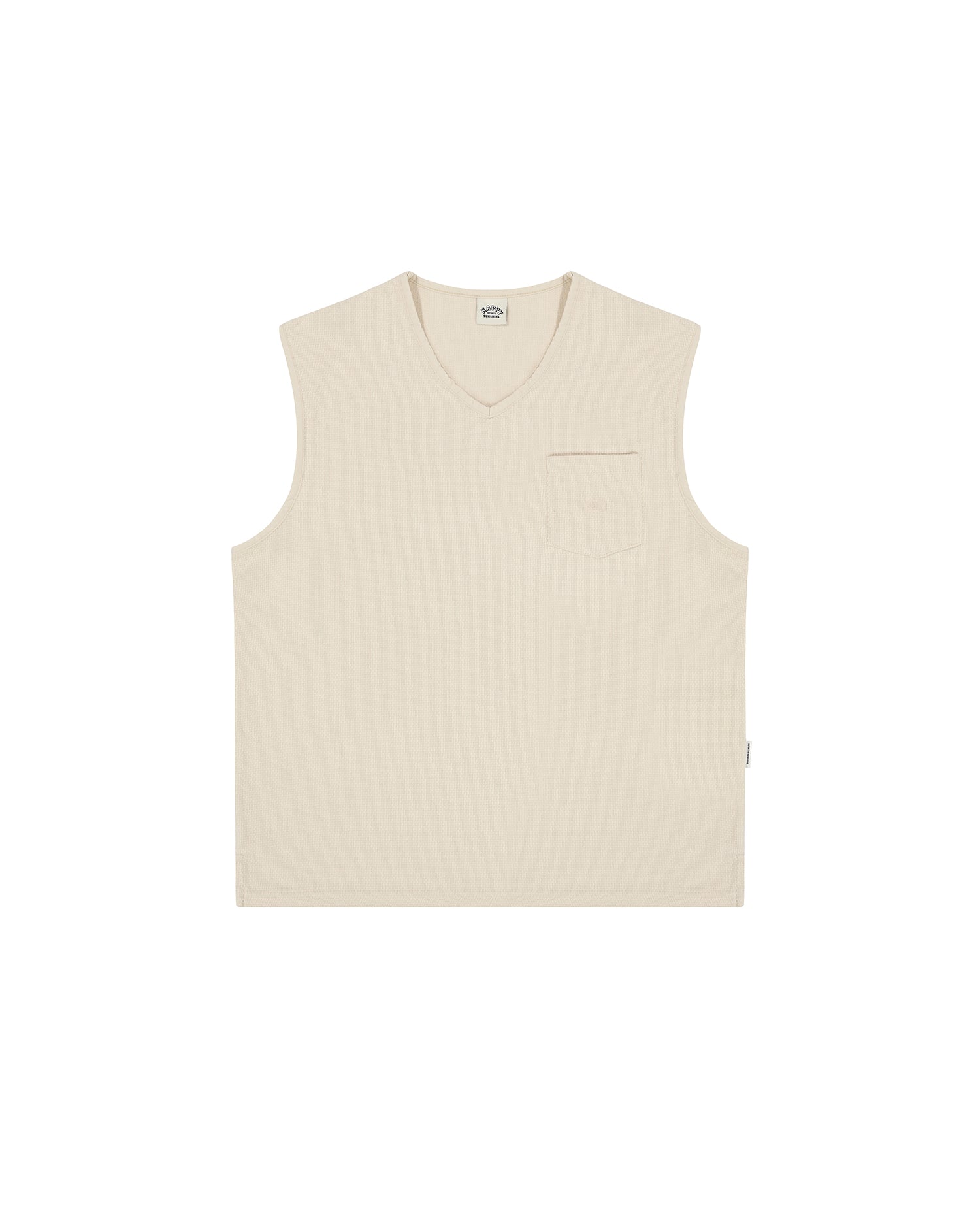 Woven Cotton Vest - Cream