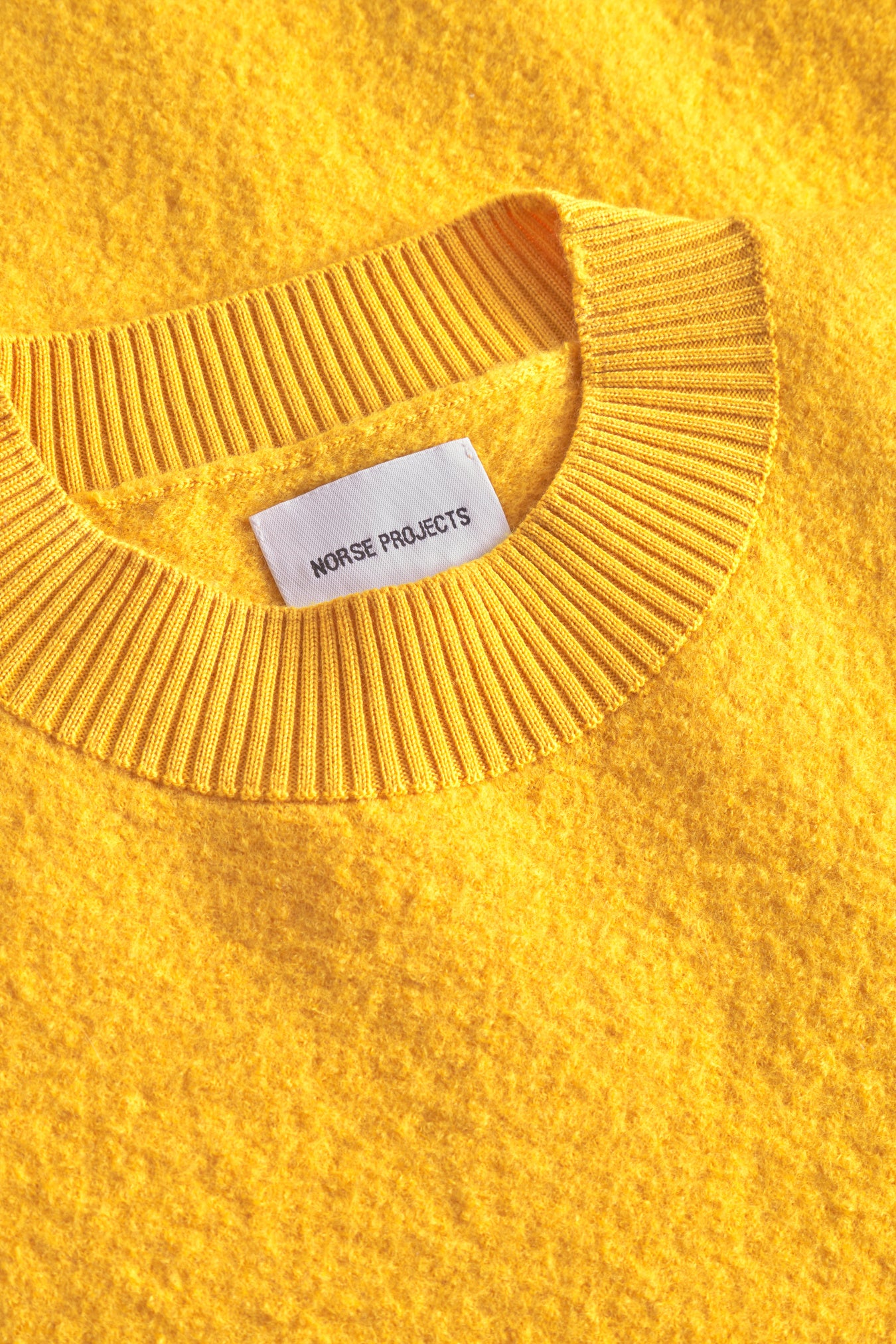 Rom Boiled Wool Crewneck - Warm Yellow