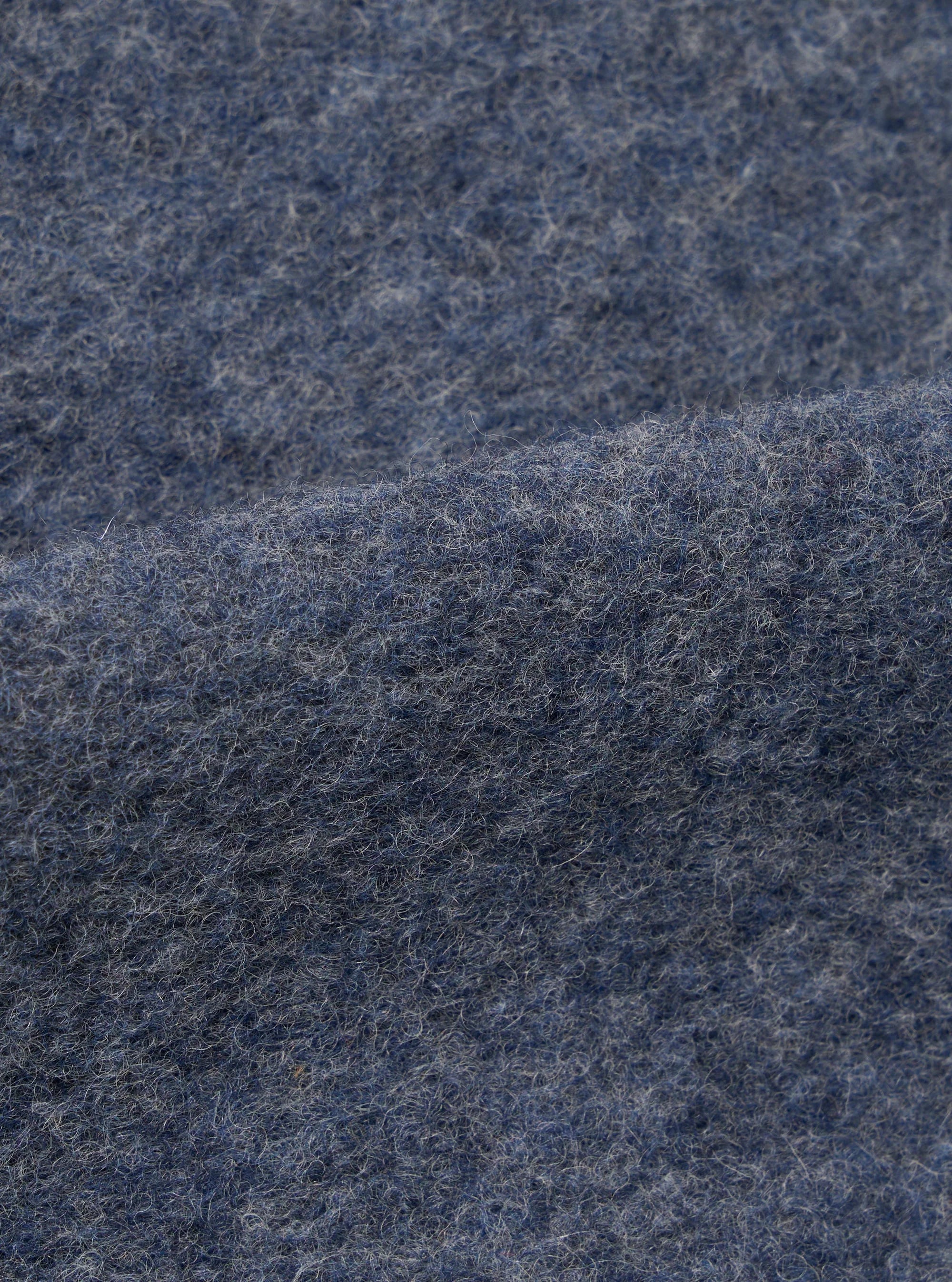 Wool Fleece Cardigan - Slate Blue