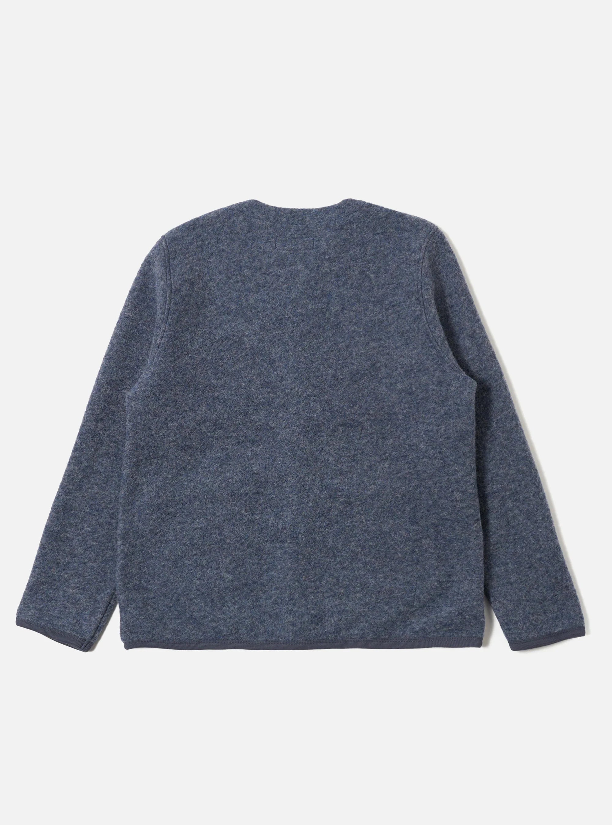 Wool Fleece Cardigan - Slate Blue