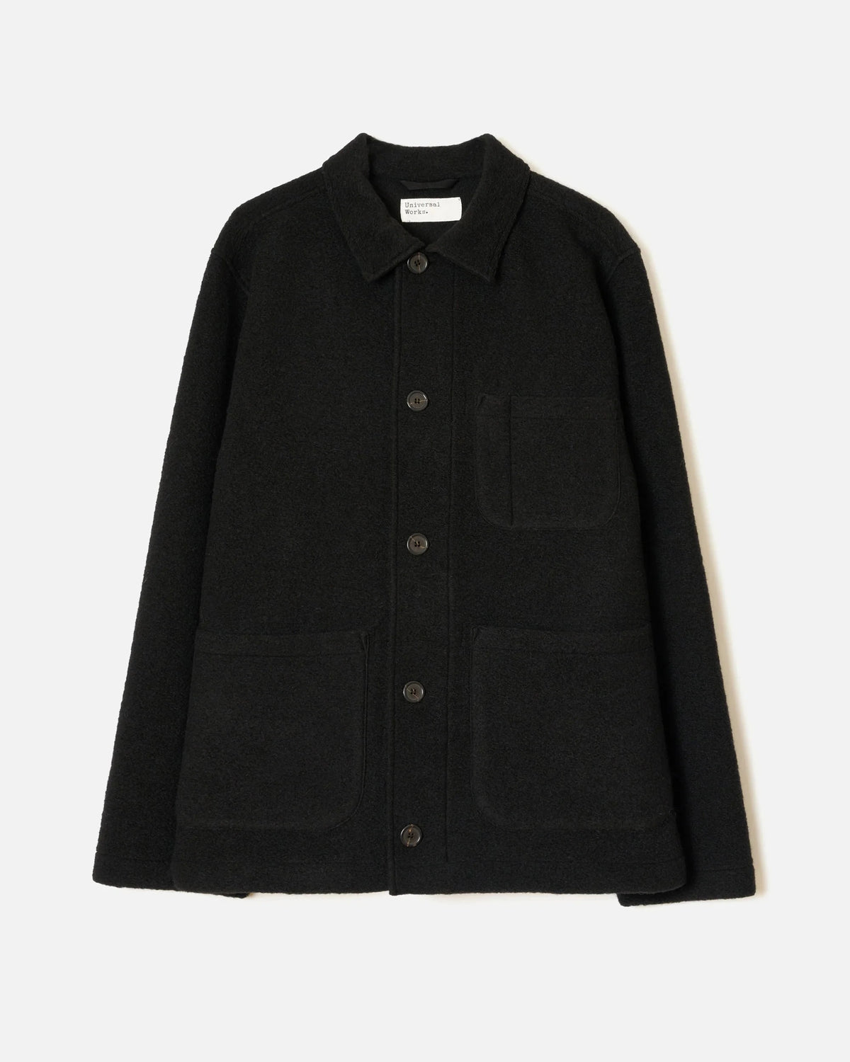 Wool Fleece Field Jacket - Black