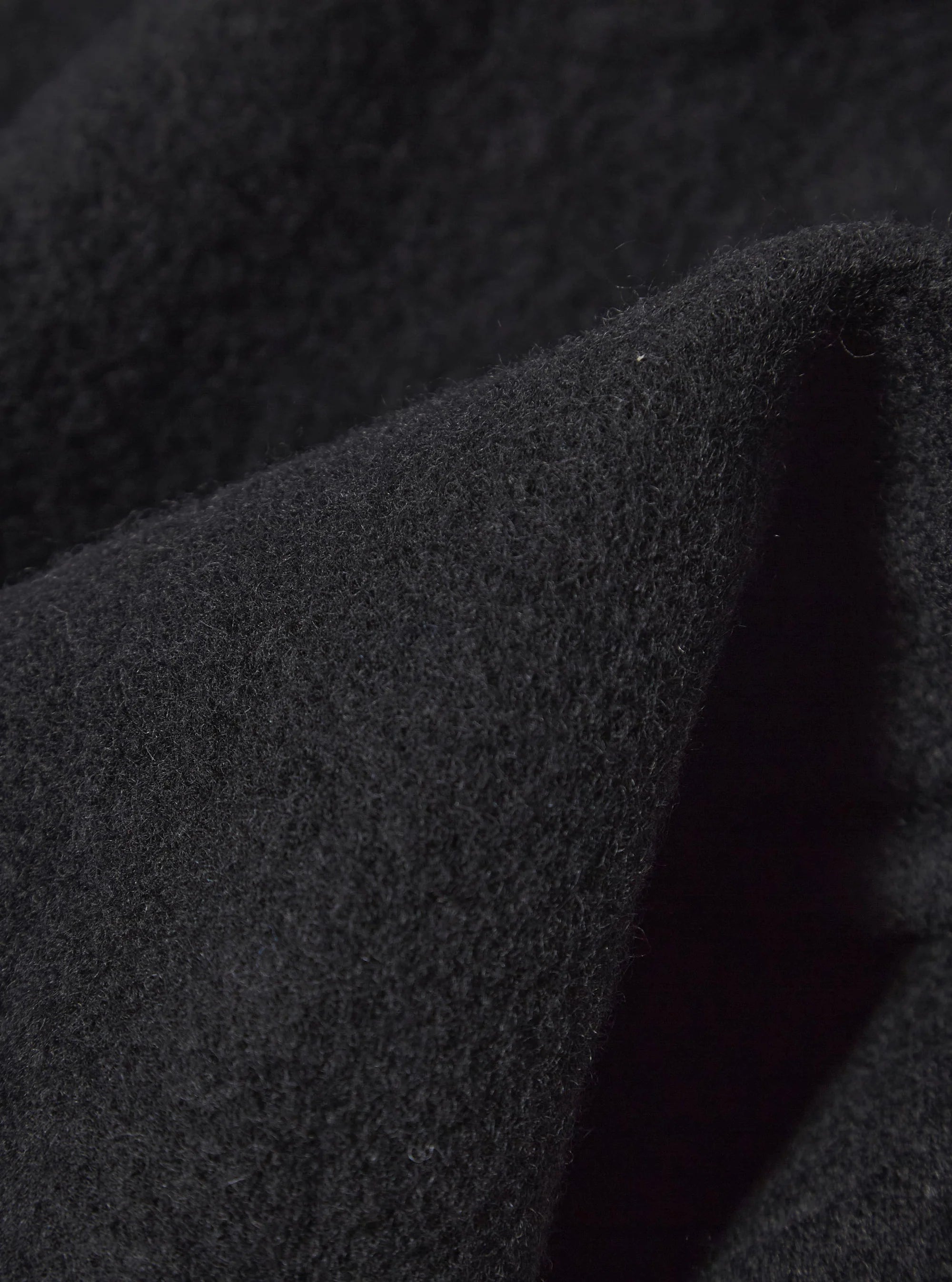 Wool Fleece Field Jacket - Black