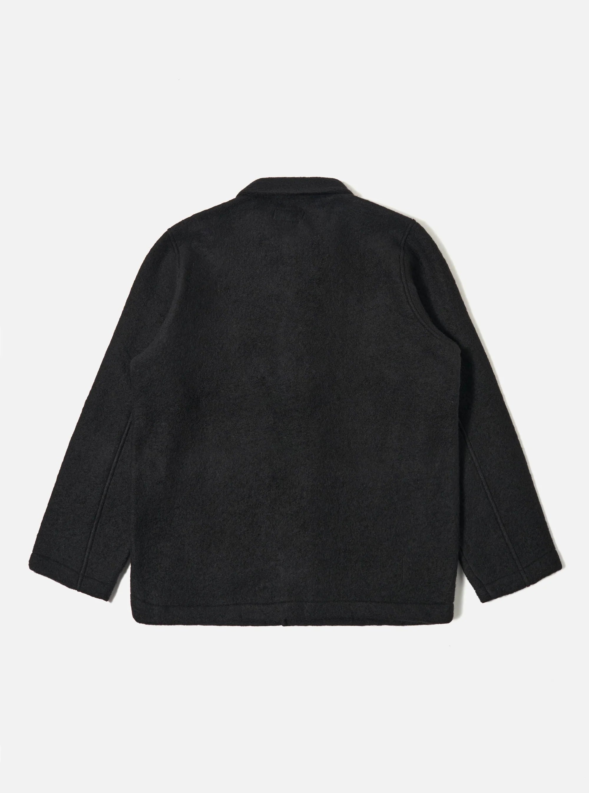 Wool Fleece Field Jacket - Black
