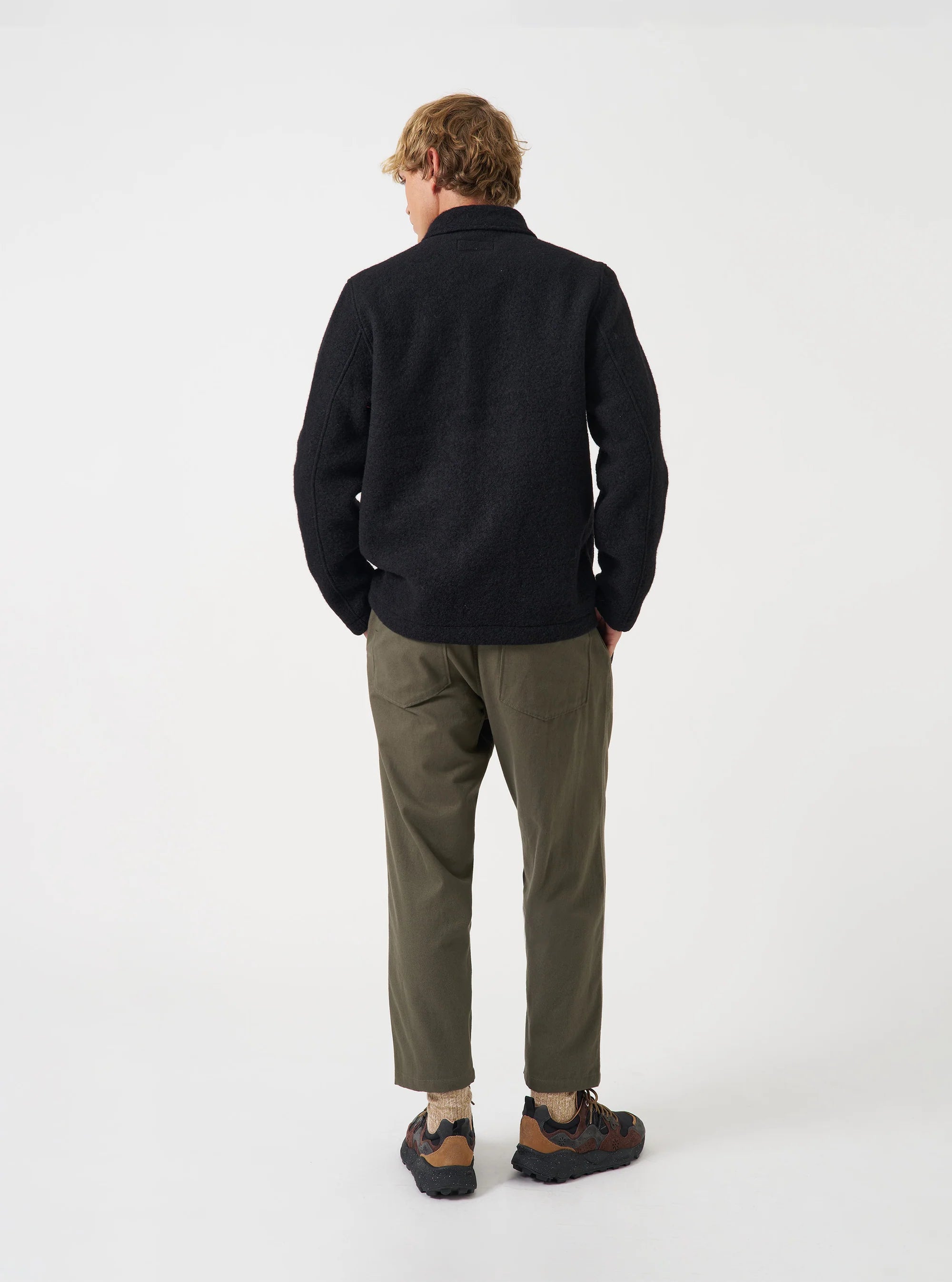 Wool Fleece Field Jacket - Black