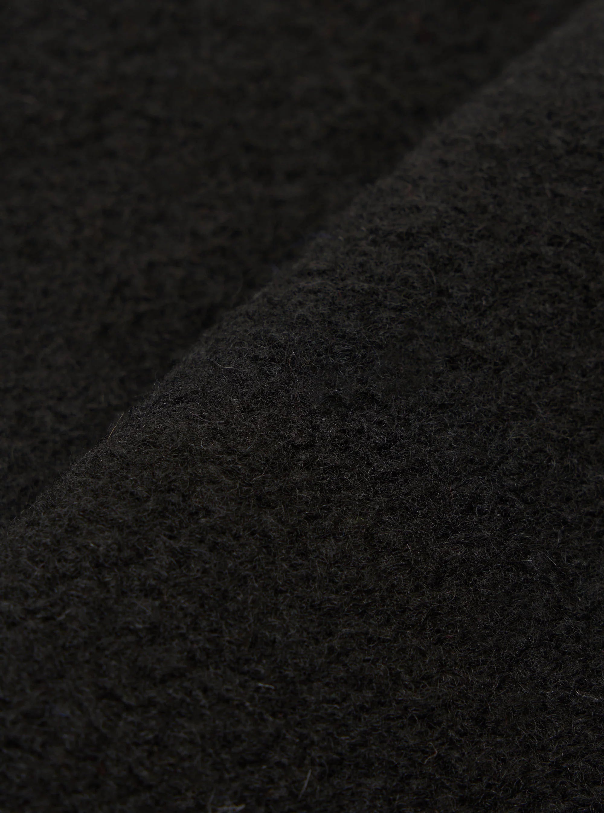 Wool Fleece Field Jacket - Black