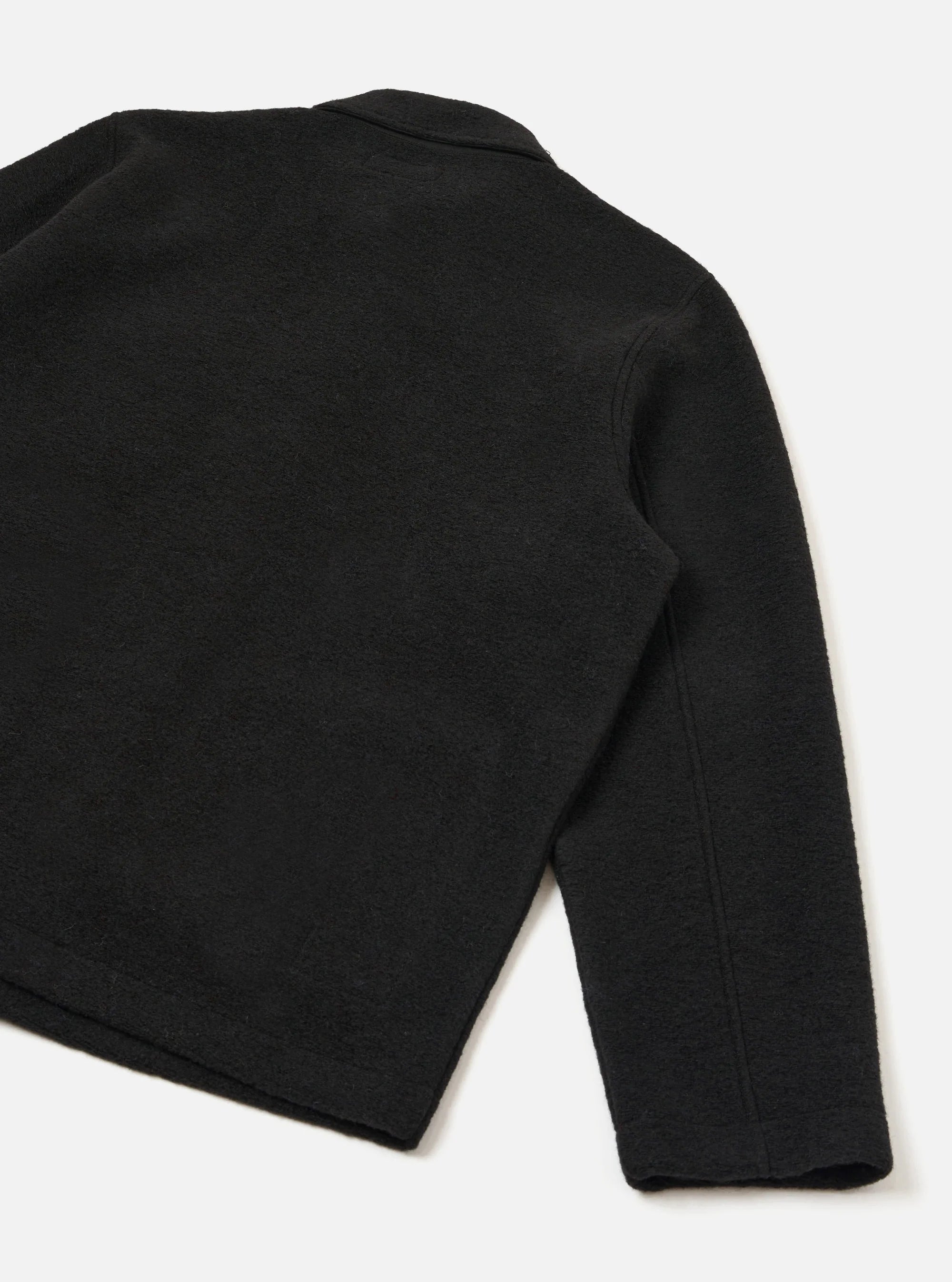 Wool Fleece Field Jacket - Black