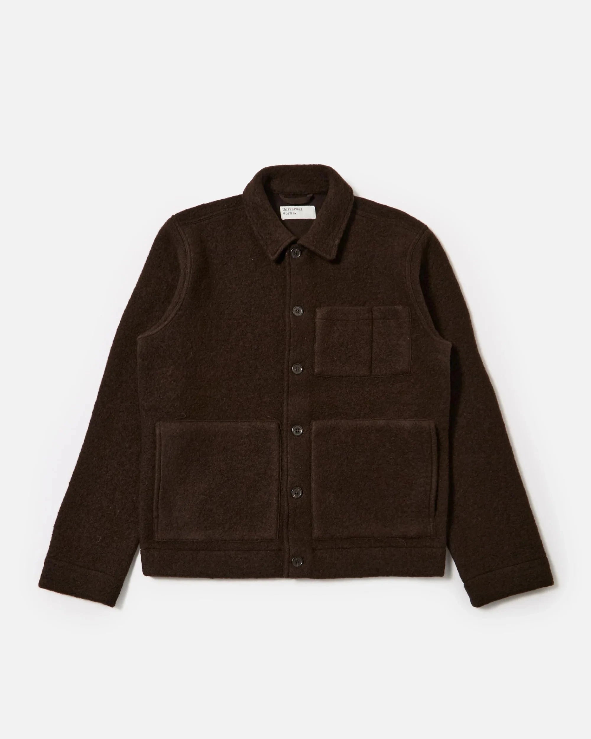 Wool Fleece Uniform Jacket - Brown