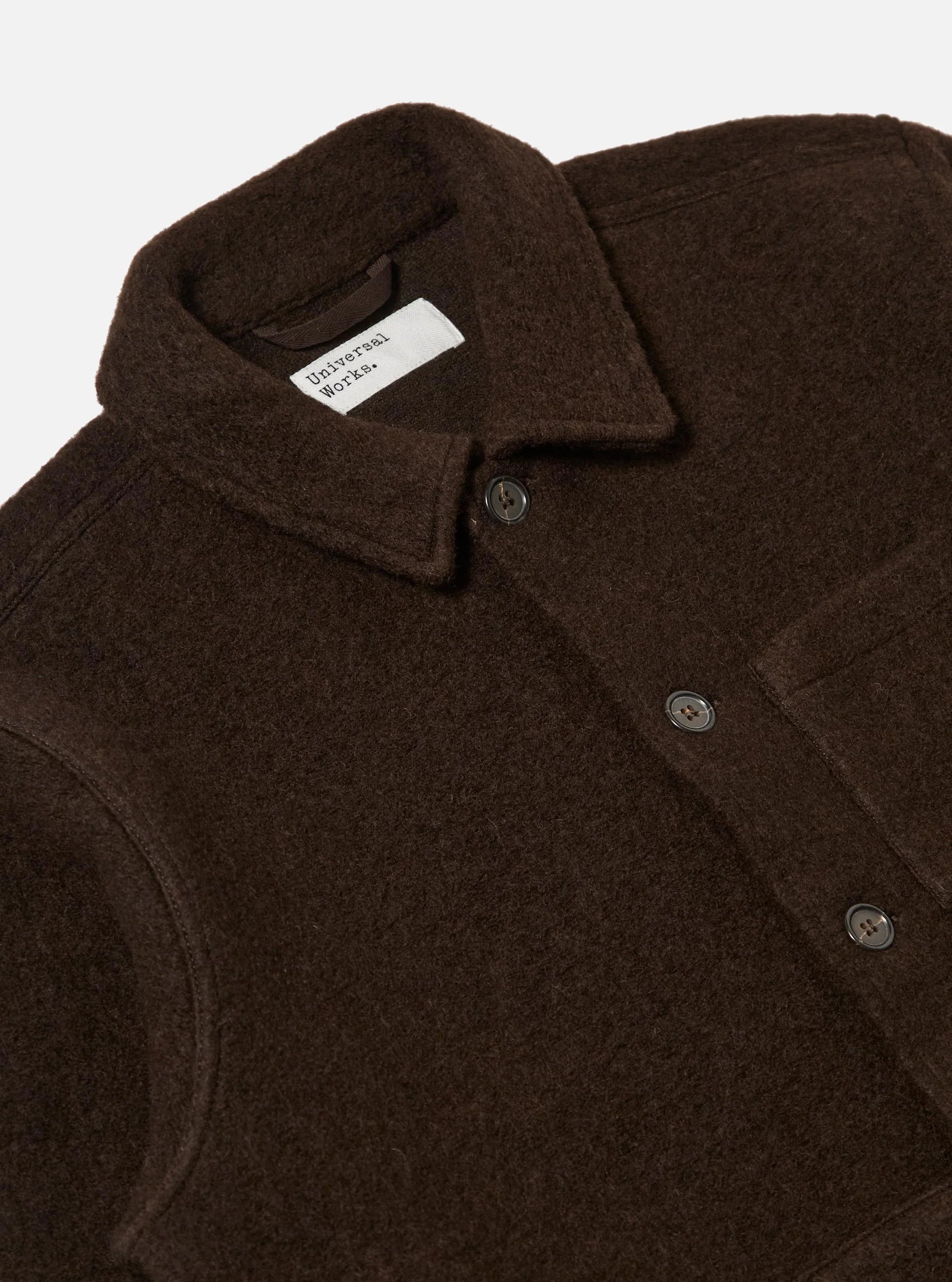 Wool Fleece Uniform Jacket - Brown