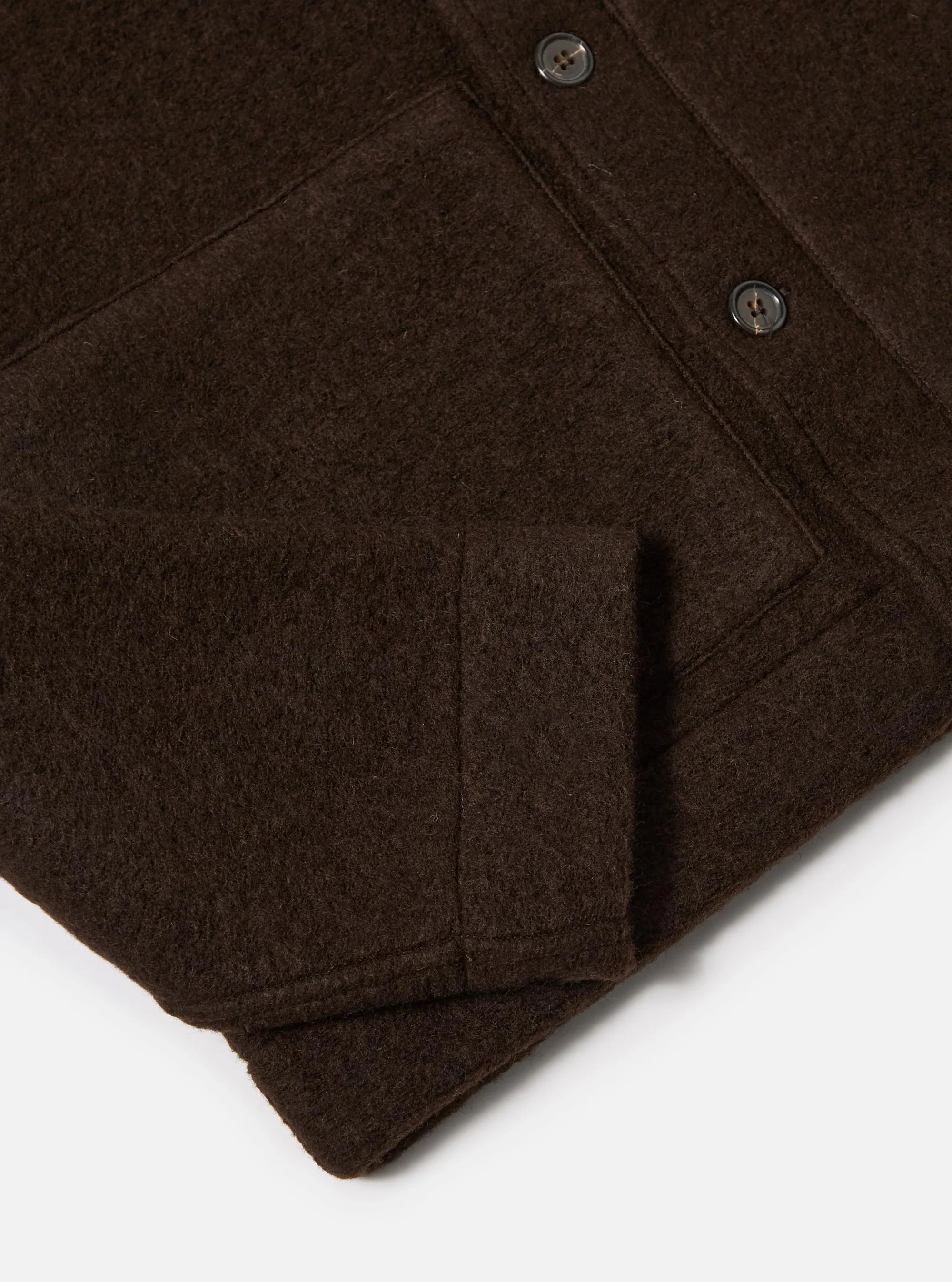 Wool Fleece Uniform Jacket - Brown