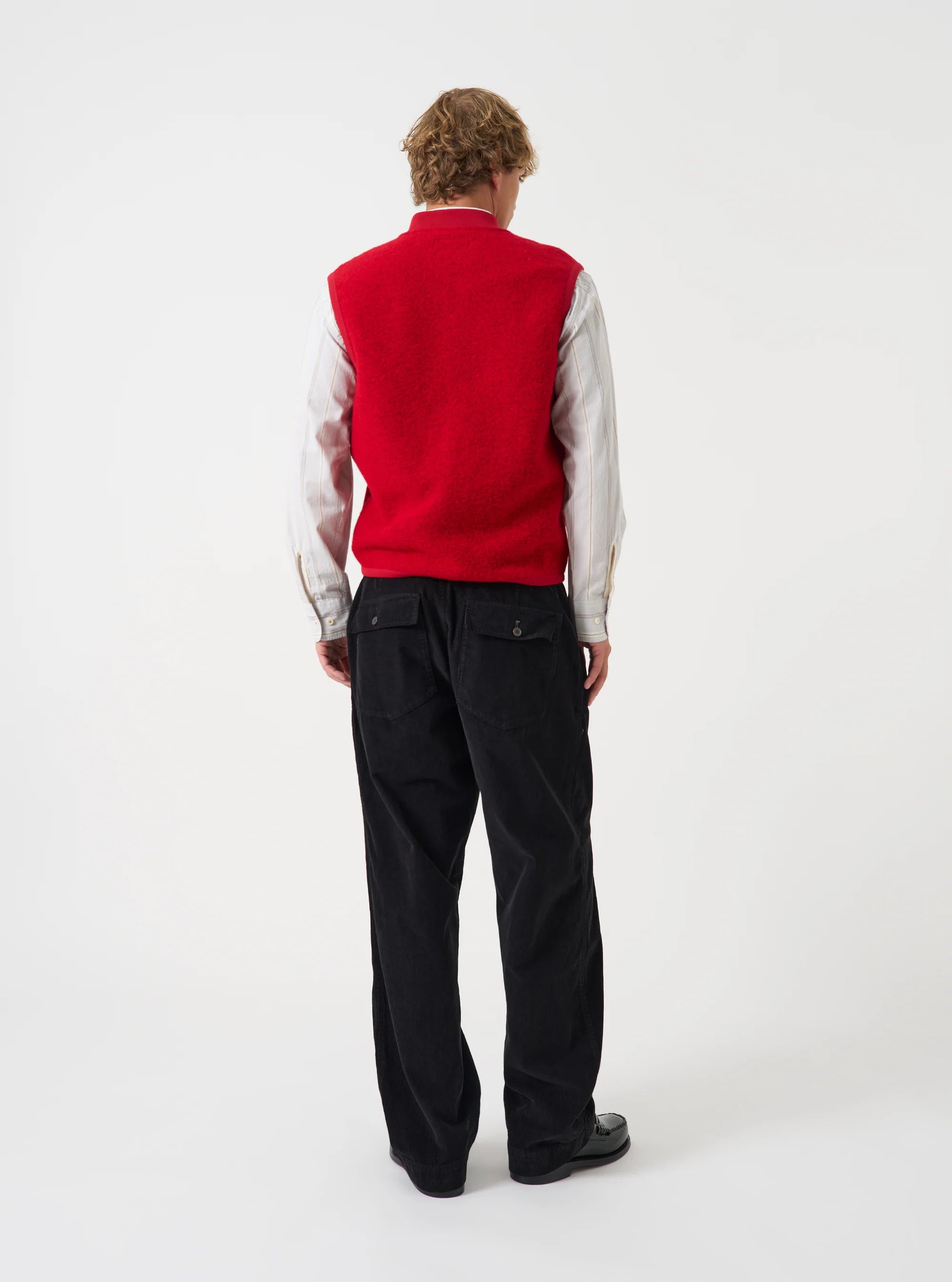 Wool Fleece Zip Waistcoat - Scarlet