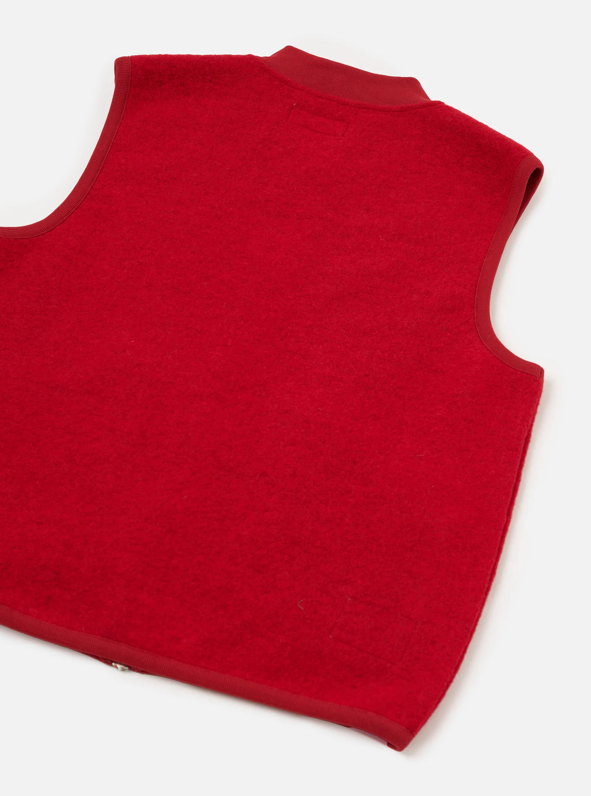 Wool Fleece Zip Waistcoat - Scarlet