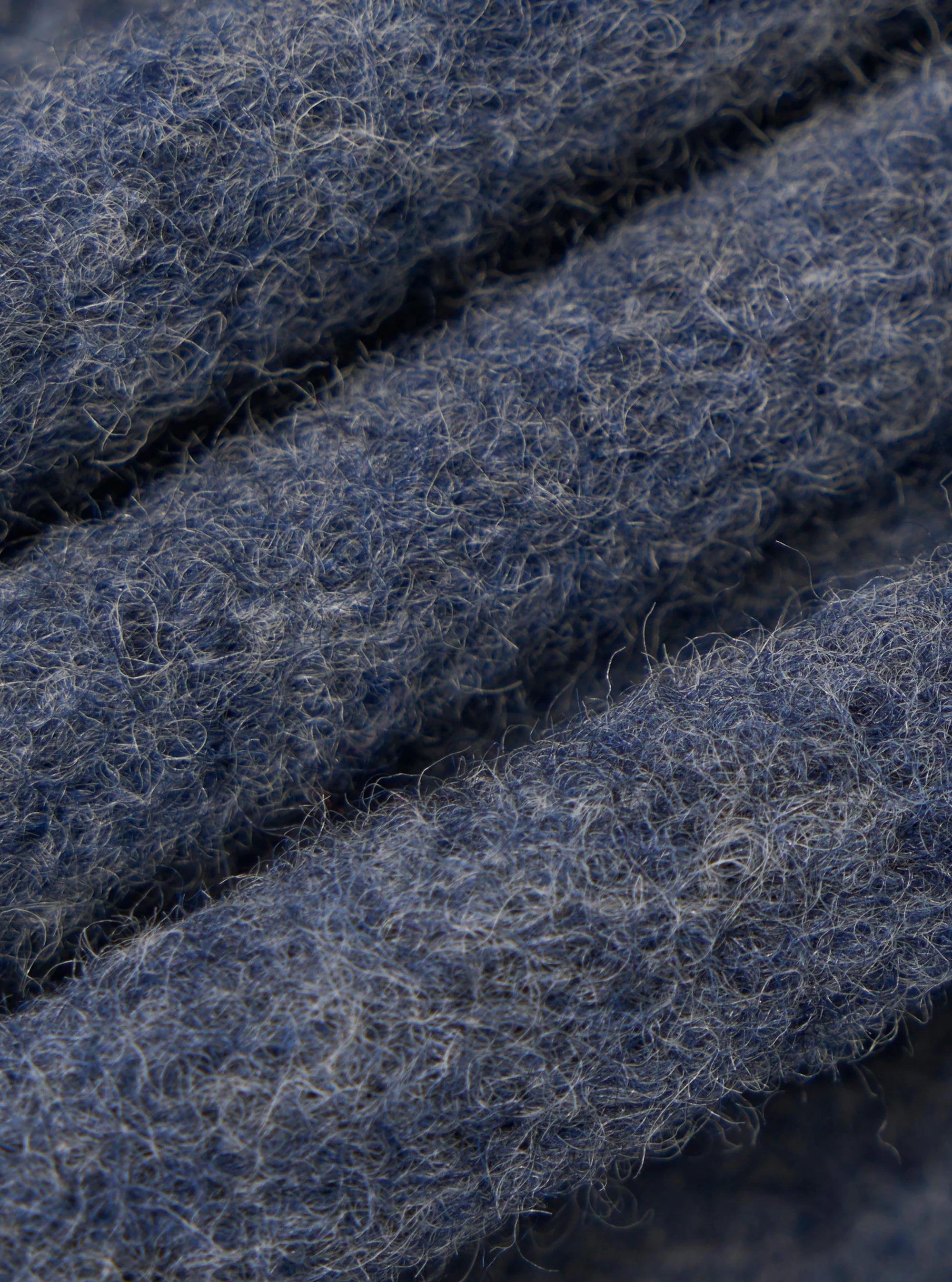 Wool Fleece Zip Waistcoat - Slate Blue