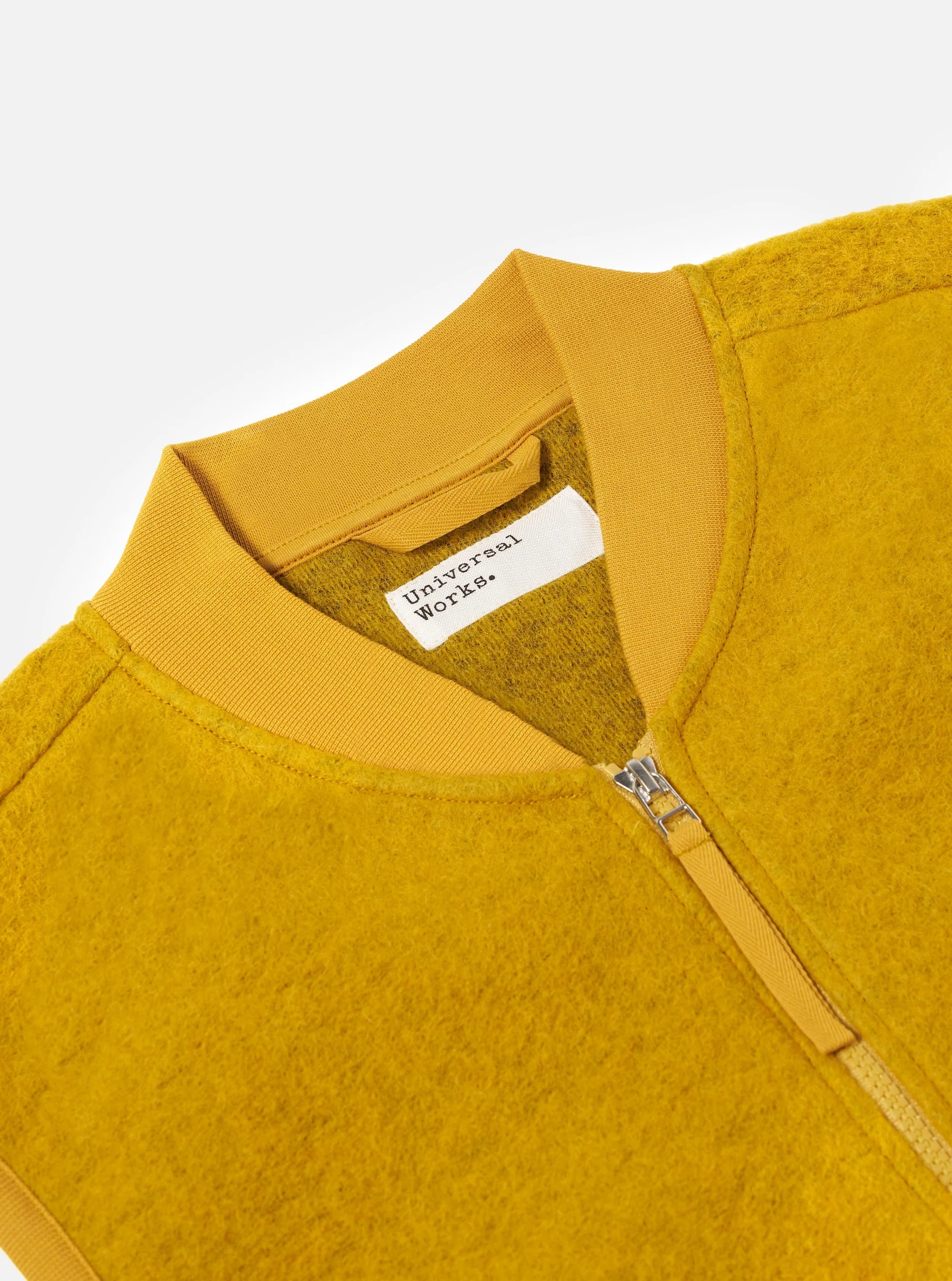 Wool Fleece Zip Waistcoat - Yellow