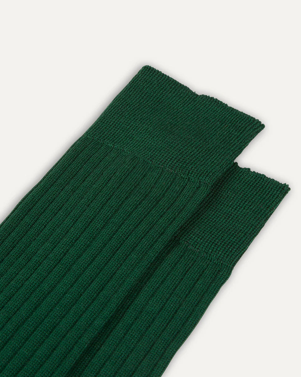 Wool Mid-Calf Socks - Green