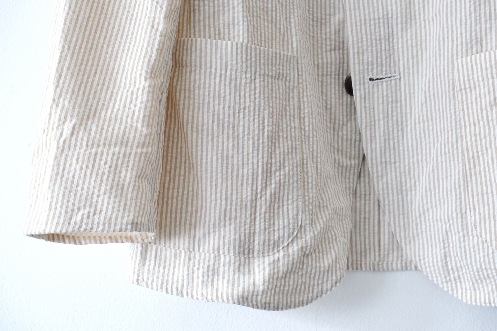 Jacket - Fujito x N.O.UN - Beige Stripe