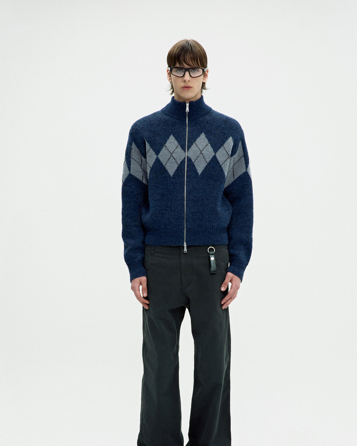 Relaxed Cotton Washed Chino Pants - Dark Navy