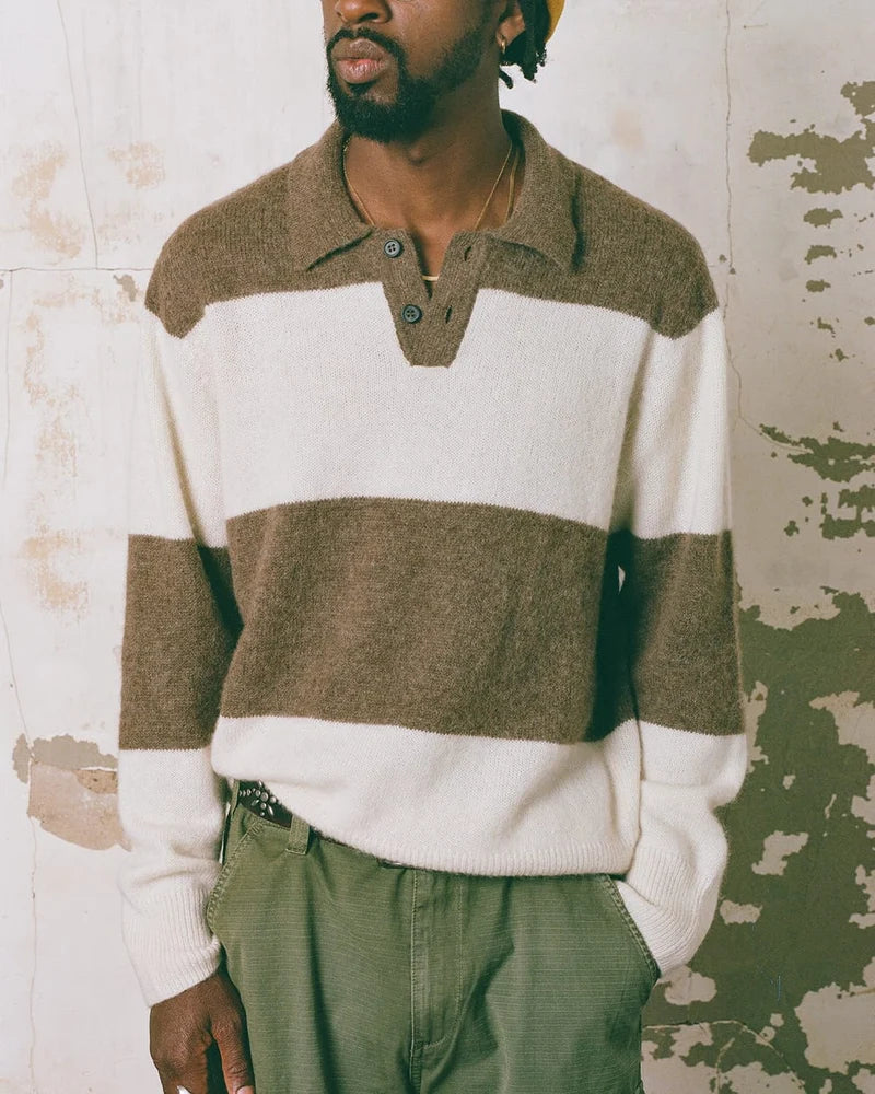 Brushed Knit Rugby - Natural