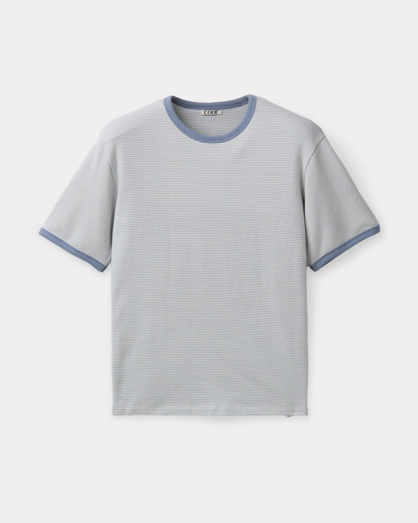Stripe Ringer T-shirt - Light Blue
