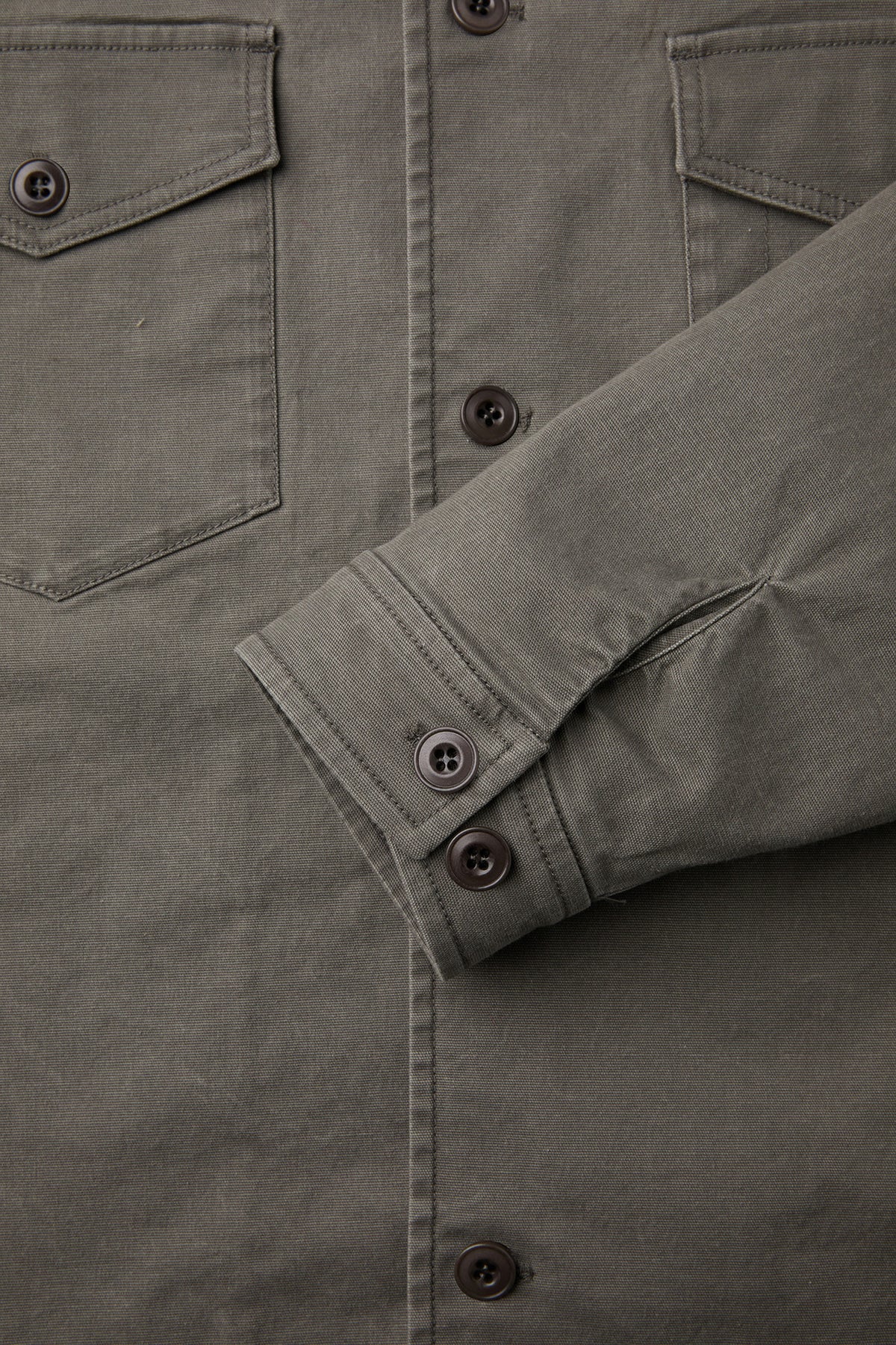 Garment Washed Fatigue Shirt - Washed Khaki