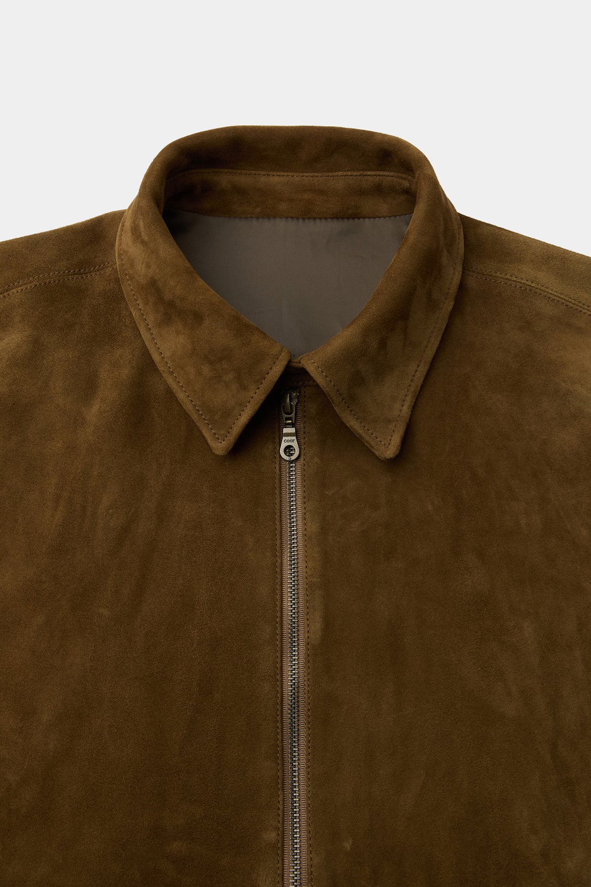Goat Skin Swingtop Pleated Washed Jumper - Dark Brown