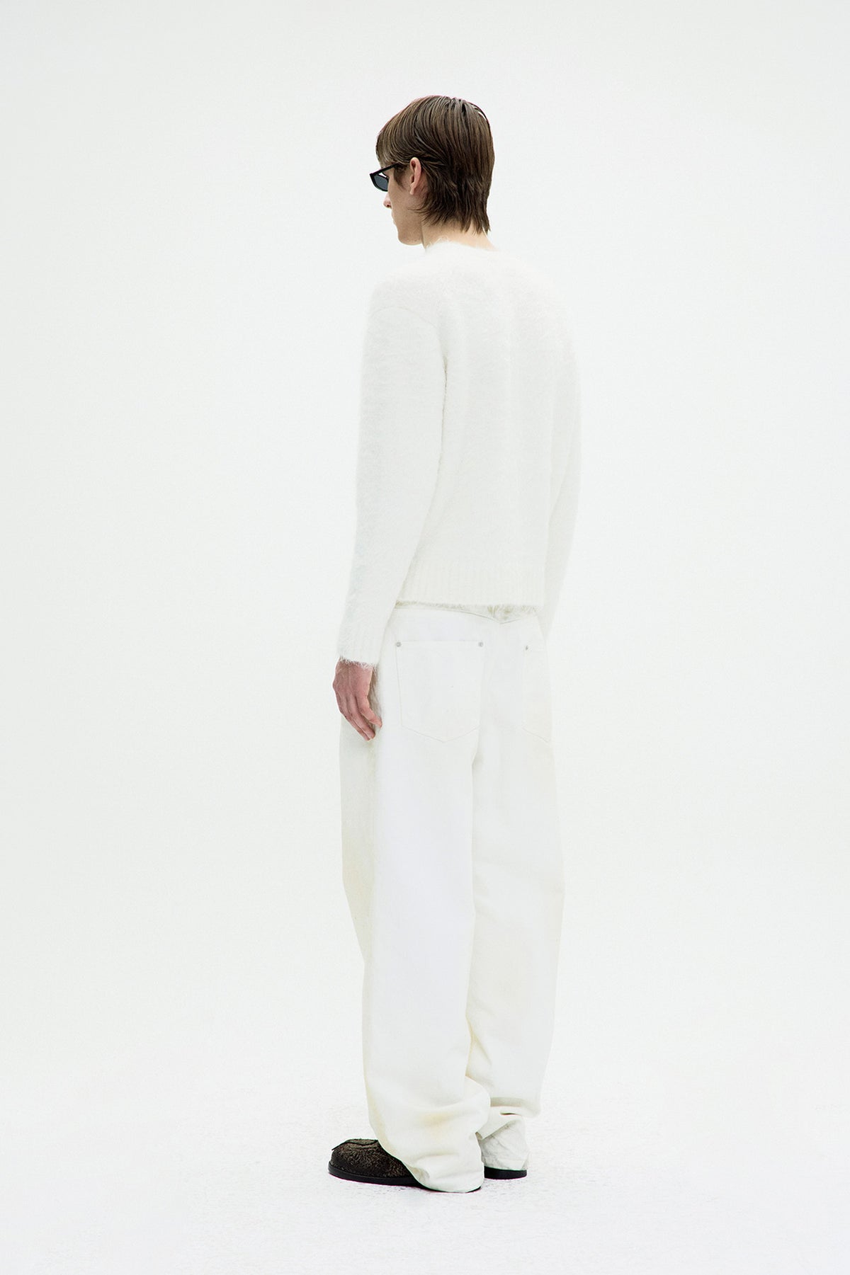 Maxi Alpaca Blend Hairy Sweater - Ivory