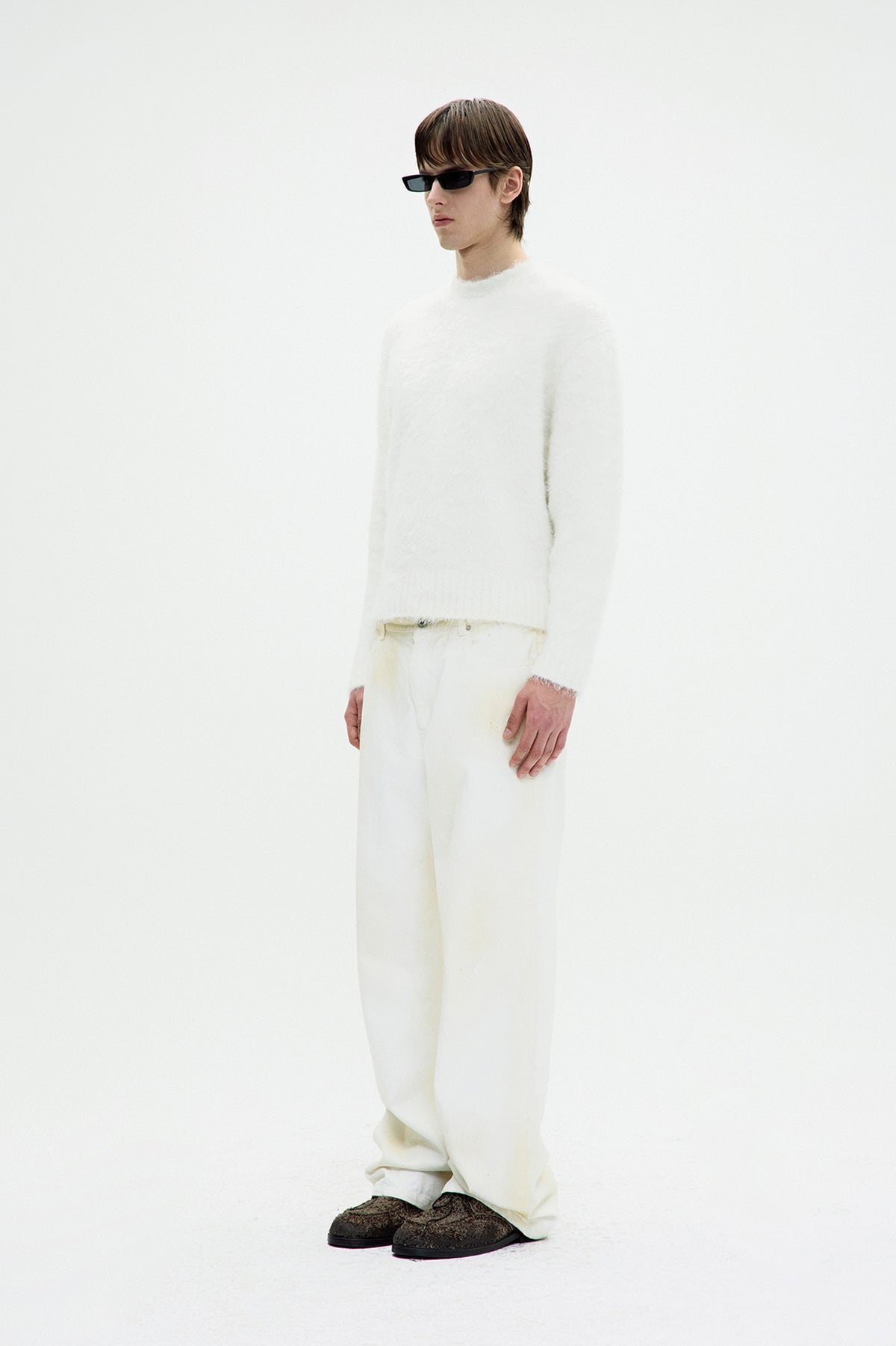 Maxi Alpaca Blend Hairy Sweater - Ivory
